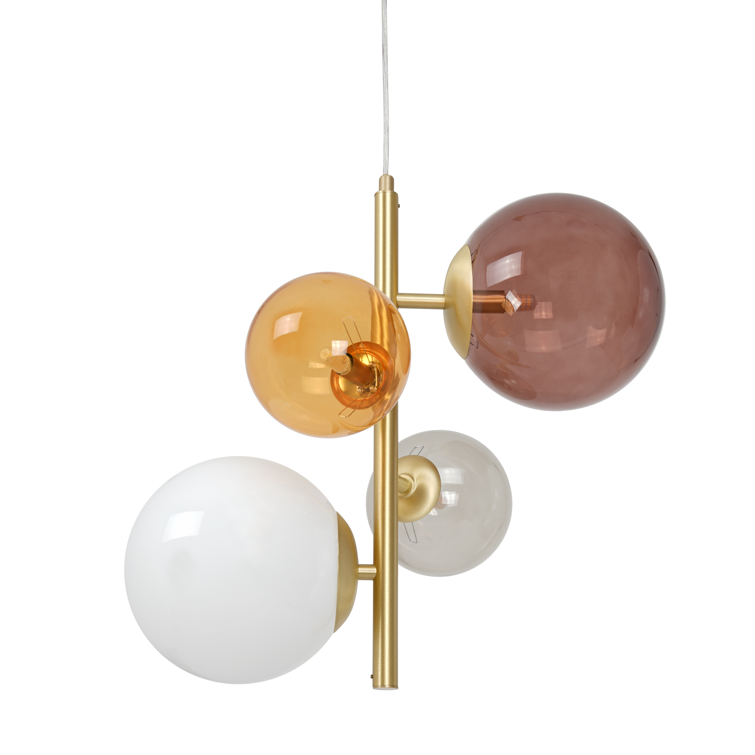 Lampa wisząca Bloom złota multicolor 4 x G9 Aldex - 2