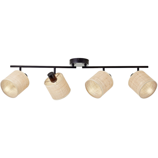 Barra de focos Carvi INSPIRE 4 luces E14 rafia