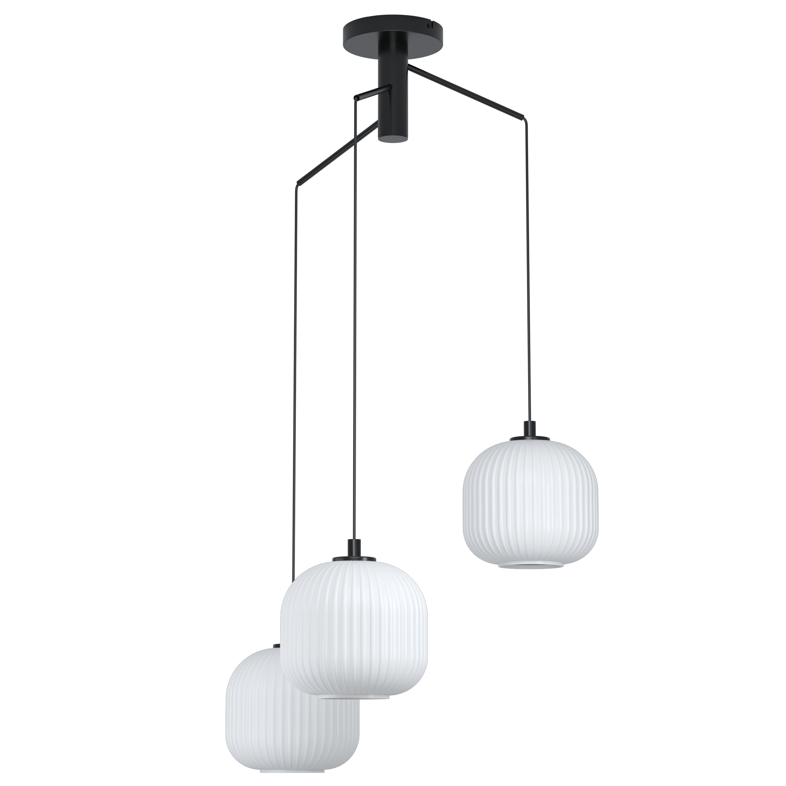 Lámpara de techo mantunalle eglo negra, blanca 3 luces e27