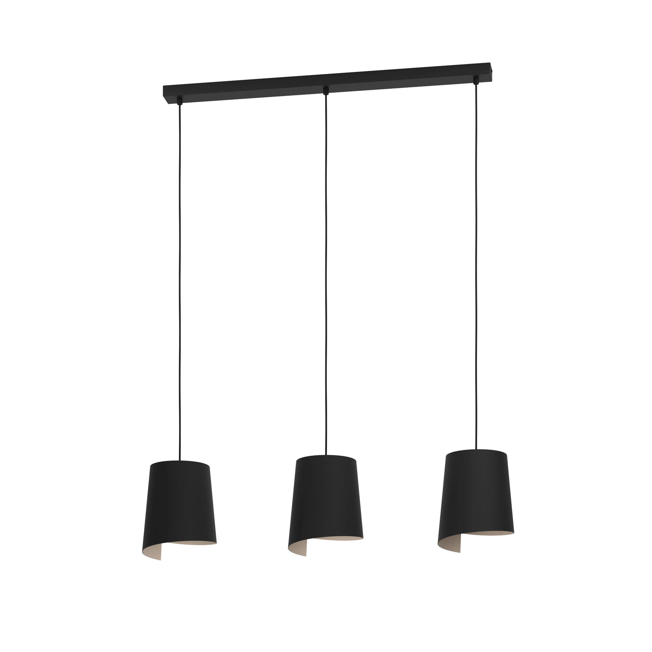 Lámpara de techo bolivia eglo negra 3 luces e27
