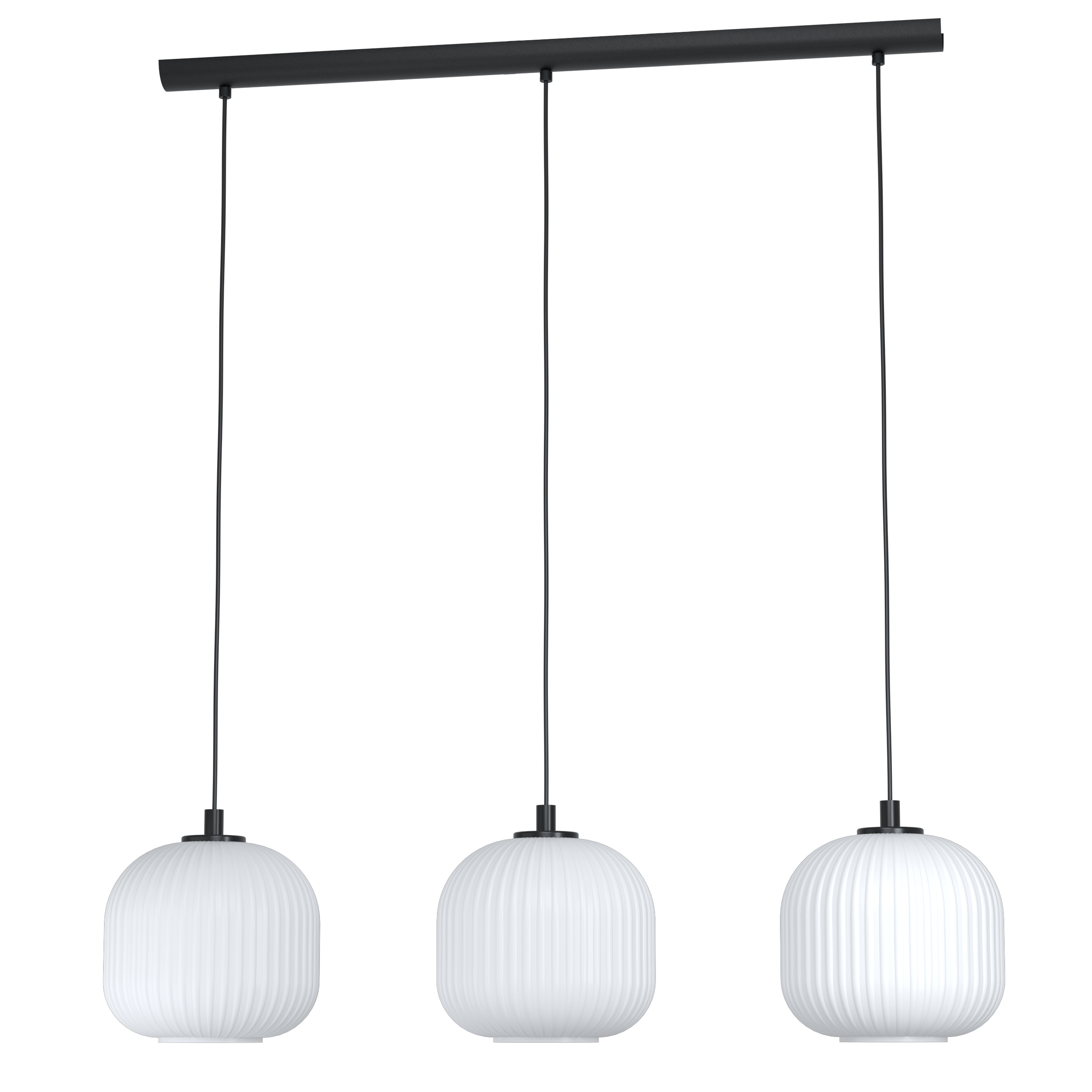 Lámpara de techo mantunalle eglo blanca, negra 3 luces e27