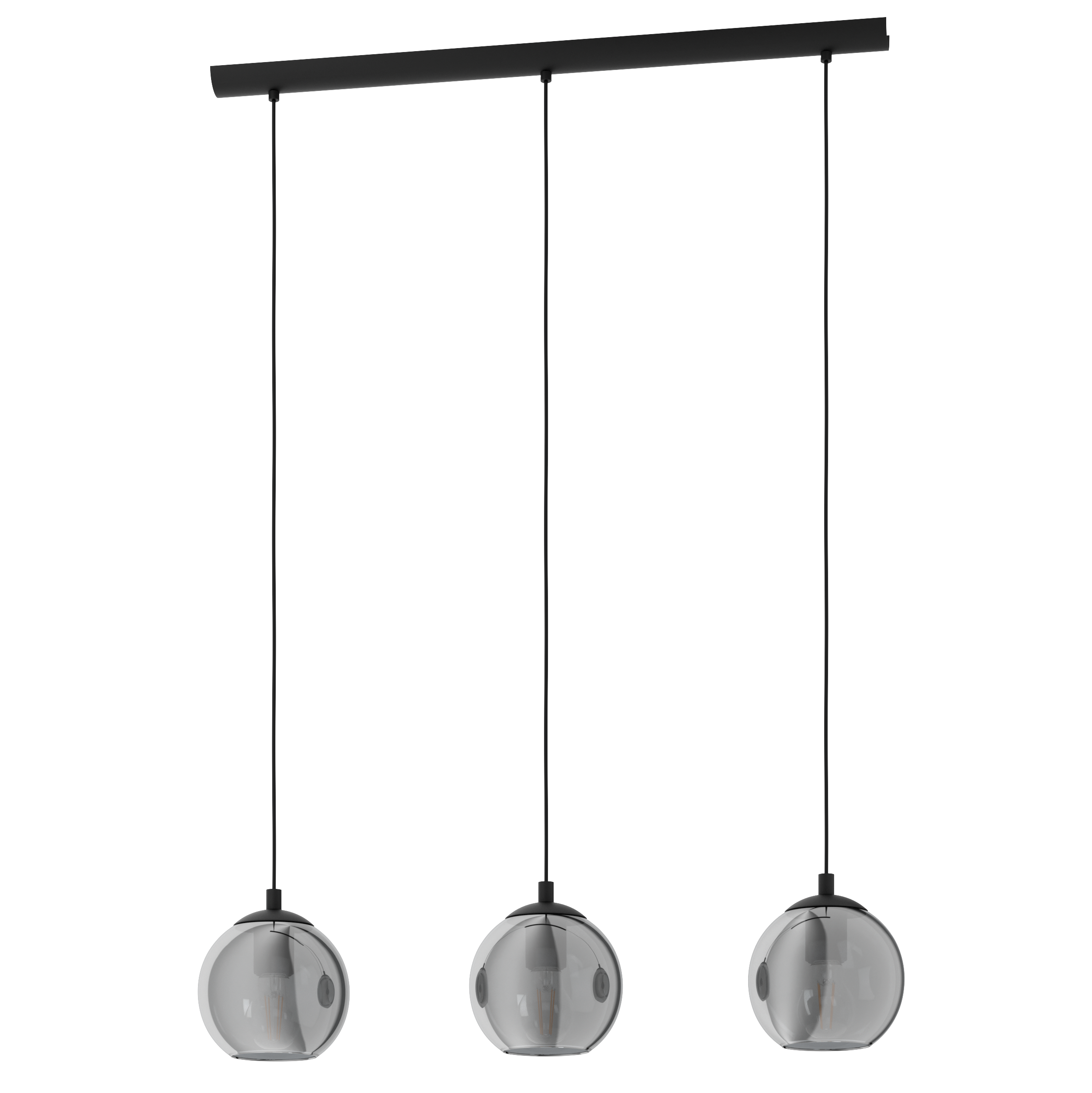 Lámpara de techo ariscani eglo negra 3 luces e27