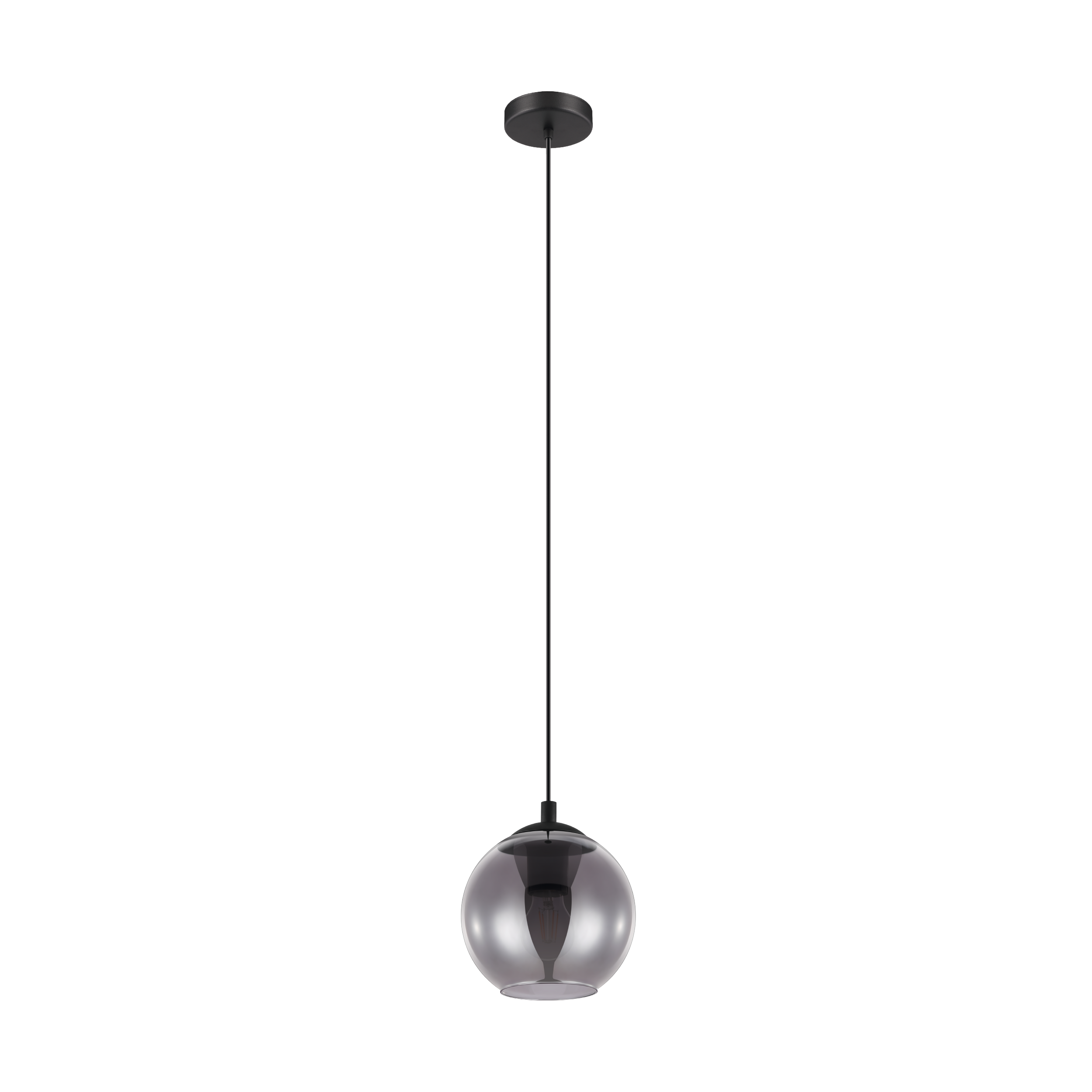 Lámpara de techo ariscani eglo negra 1 luz e27