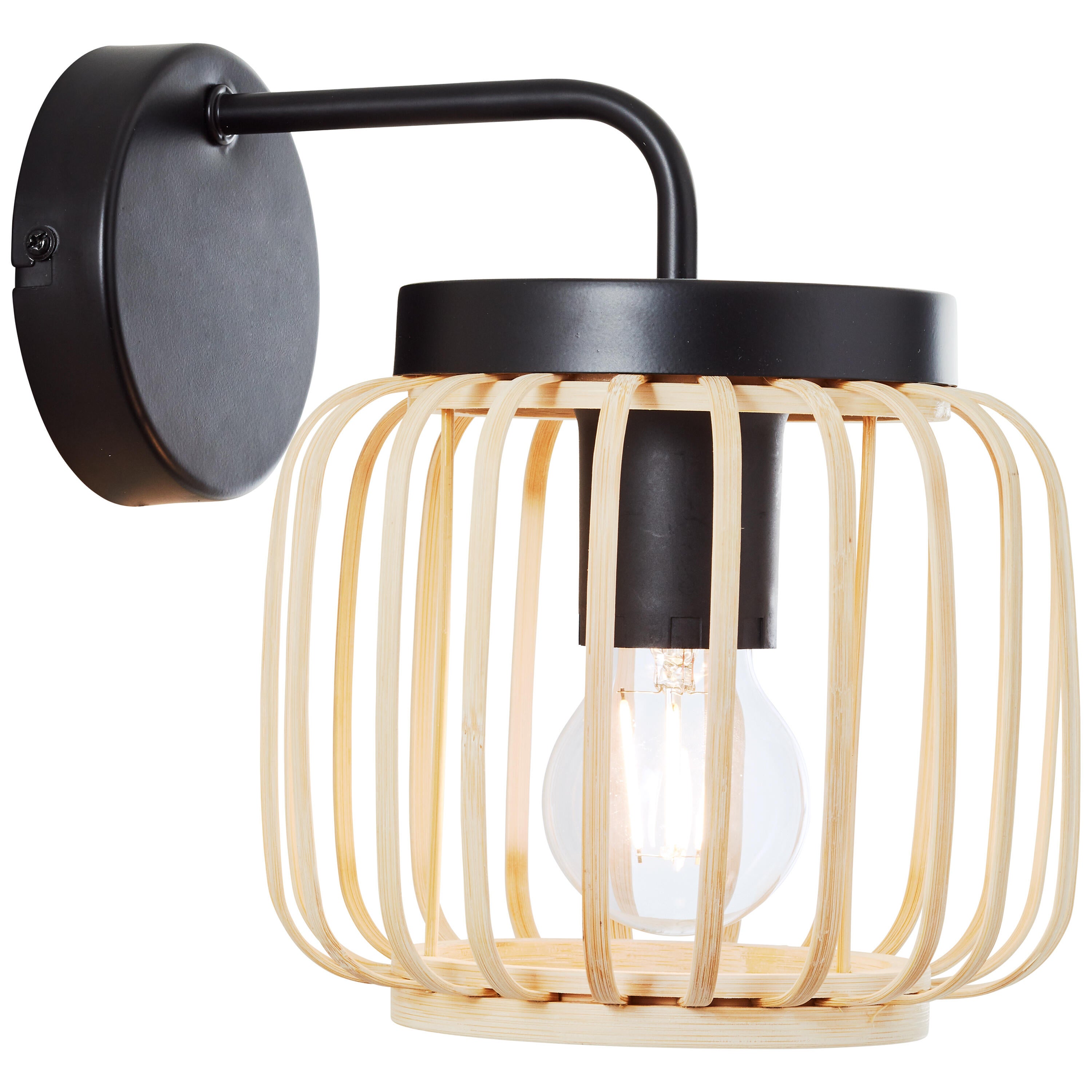 Aplique pecan inspire e27 bambú