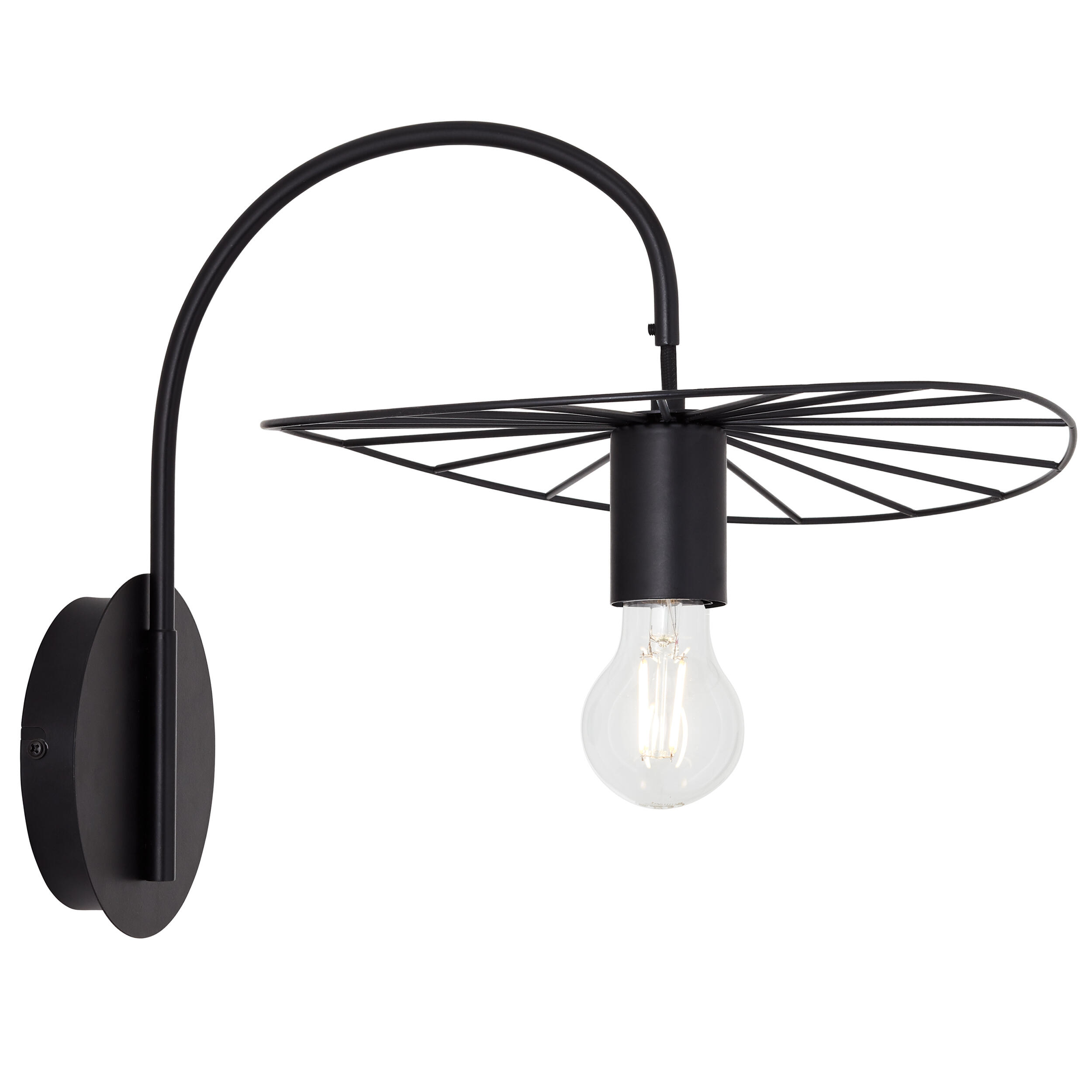 Aplique evora inspire e27 metal negro