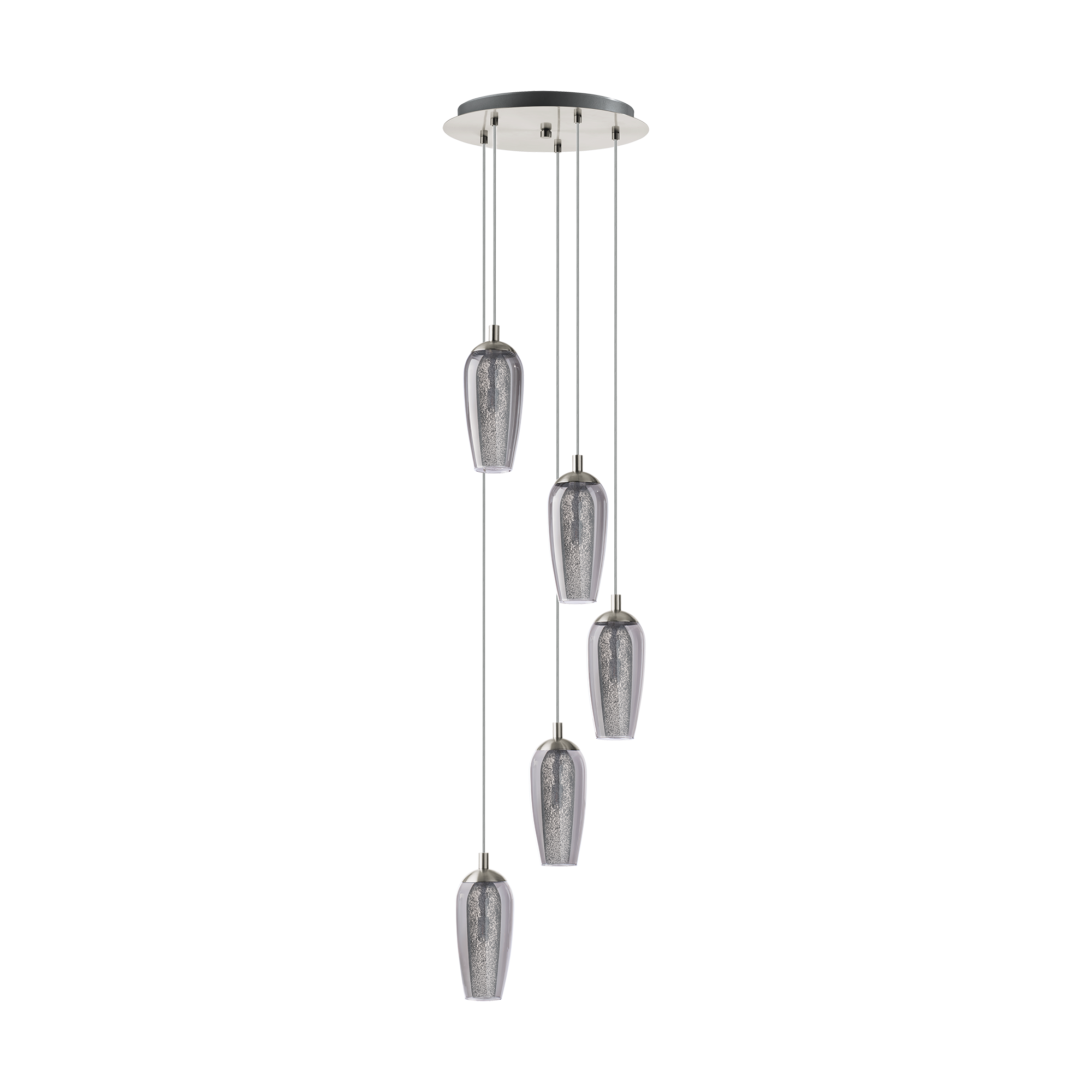 Lámpara de techo farsala 5 luces g9 0 cm negro