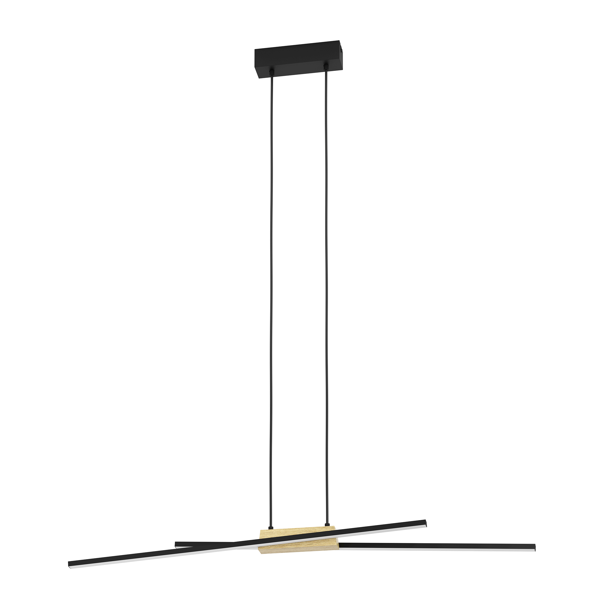 Lámpara de techo panagria 2 luces módulo led 93.5 cm negro