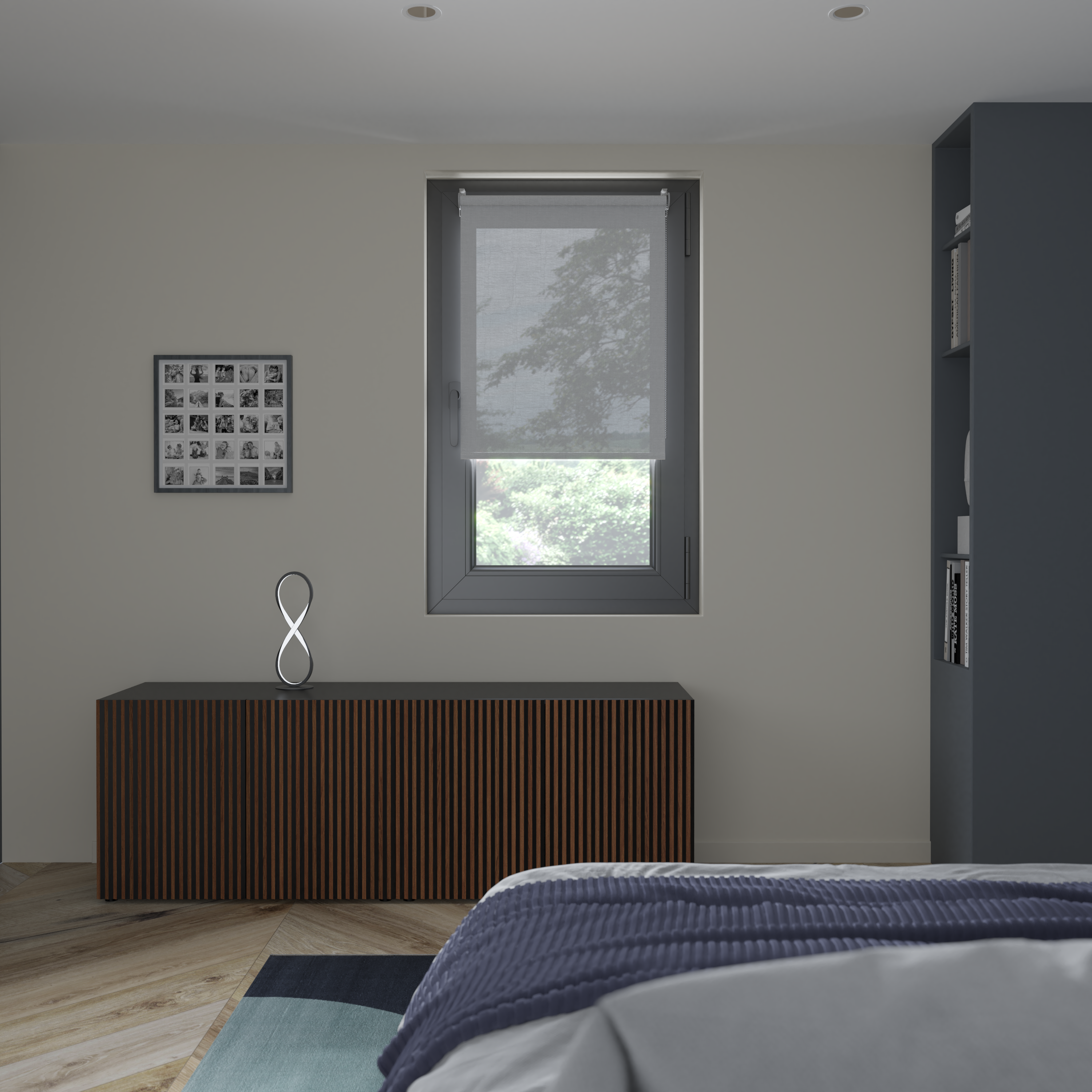 Estor enrollable screen puebla blanco-perla inspire de 75x250cm