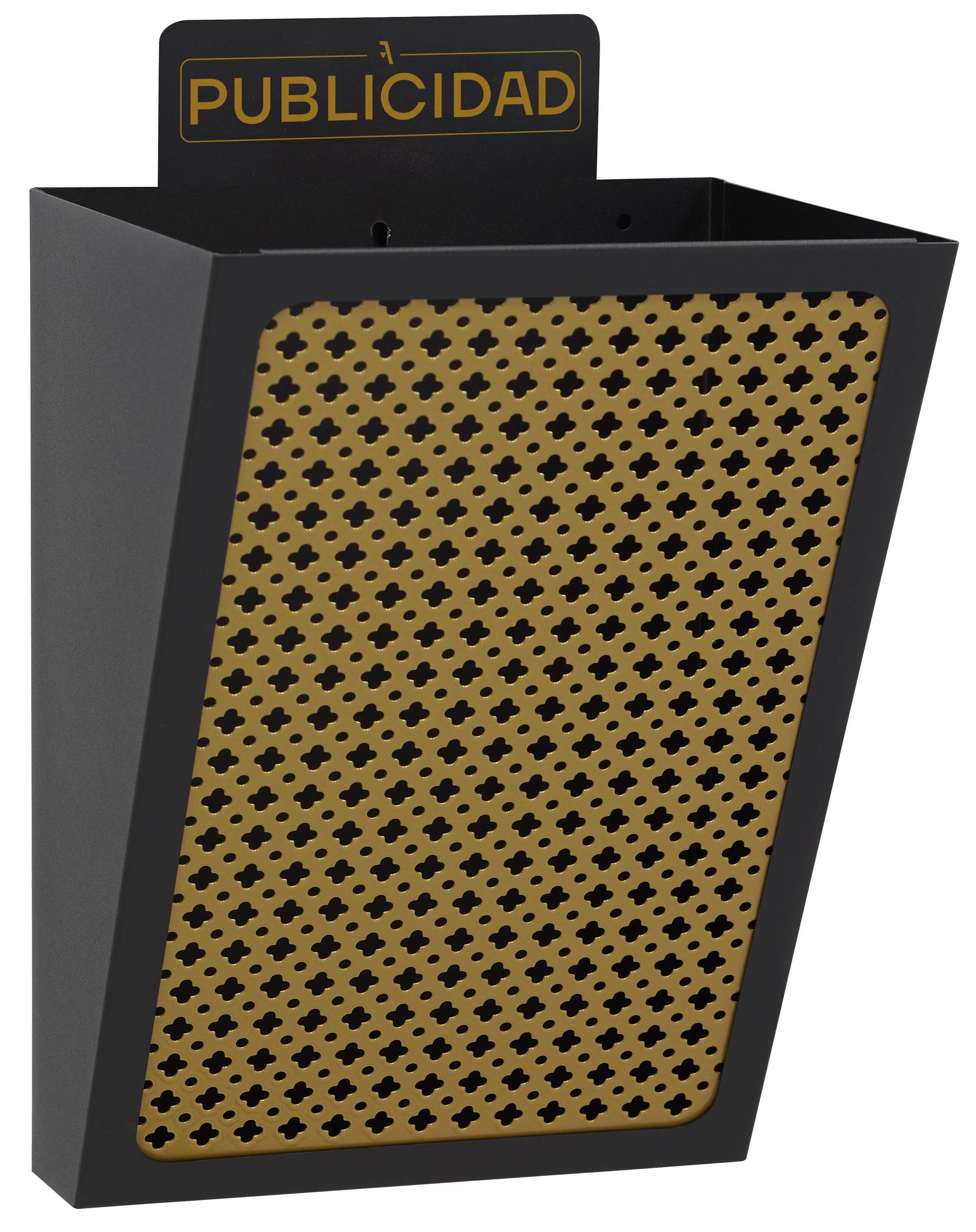 Cestas Publicidad Buzon Cesta De Publicidad De Acero Dorado De