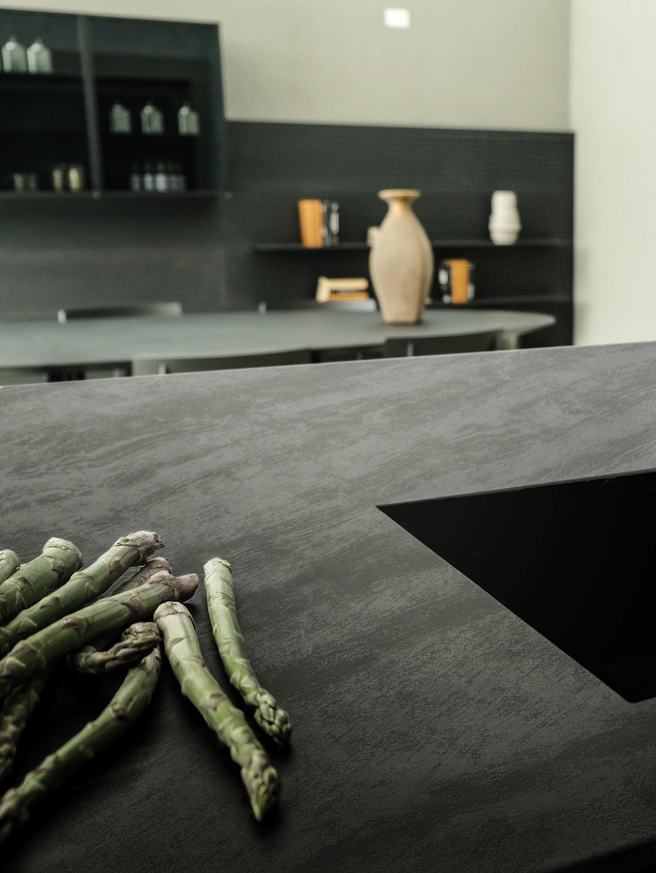 Rollo canto de encimera laminada para cocina Milos vesubio negro 4.5x420 cm - 4