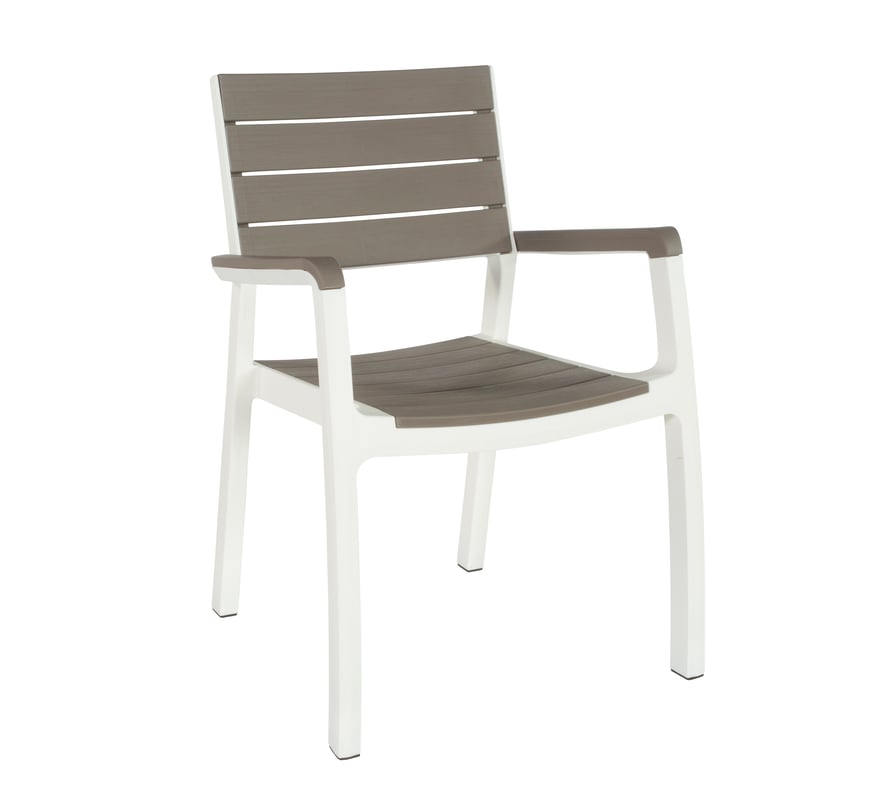 Krzesło ogrodowe Harmony biało-beżowe Keter