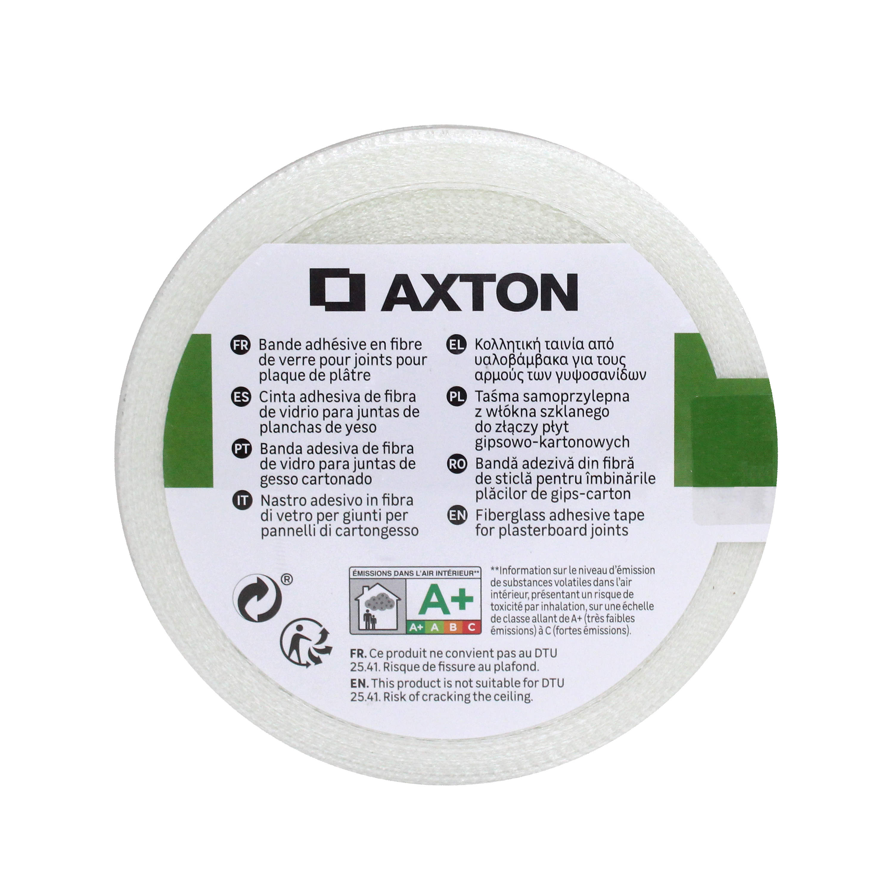 Cinta de juntas blanca de fibra de vidrio de 45 mm x 90 m - 3