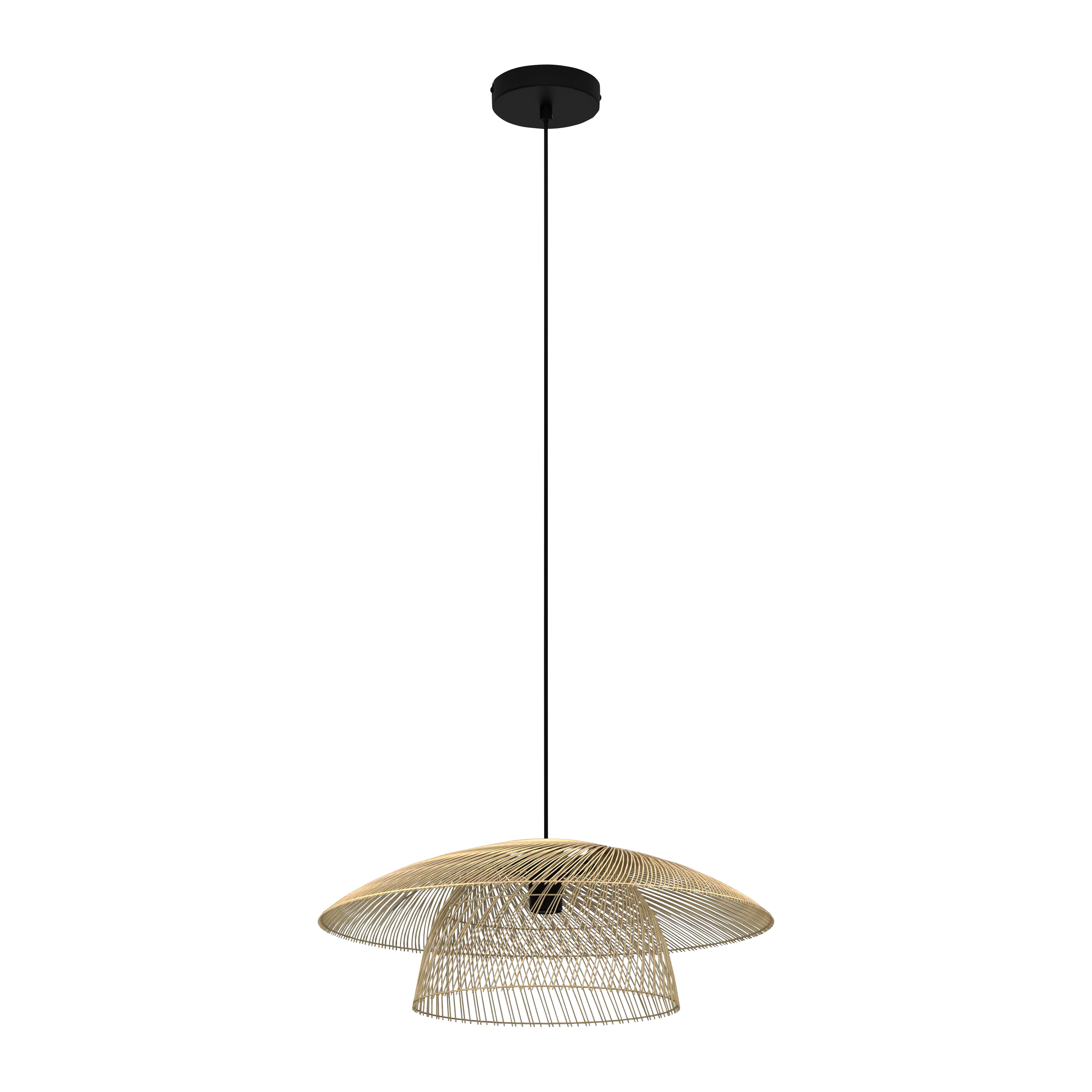 Lampa wisząca Banili czarna bambus E27 Inspire - 11