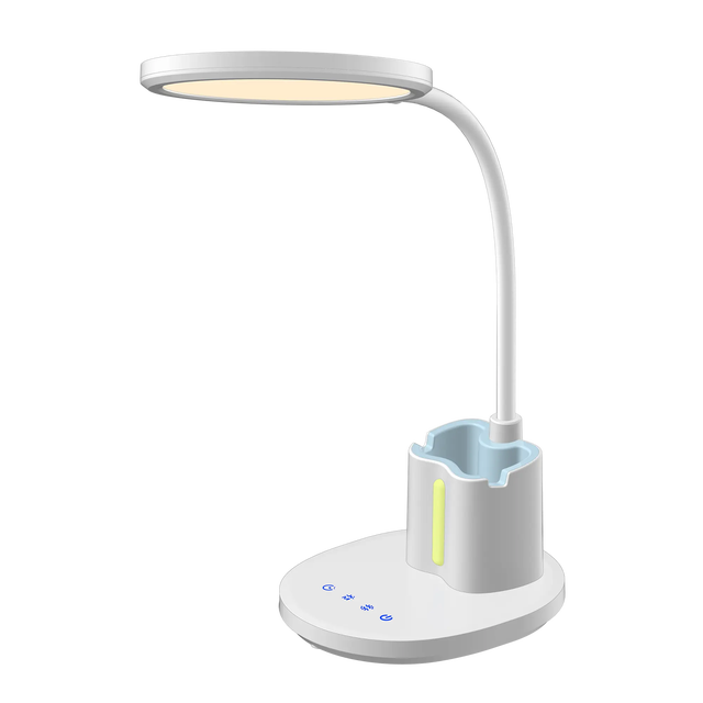 Lampka biurkowa Marica z pojemnikiem biała Jumi