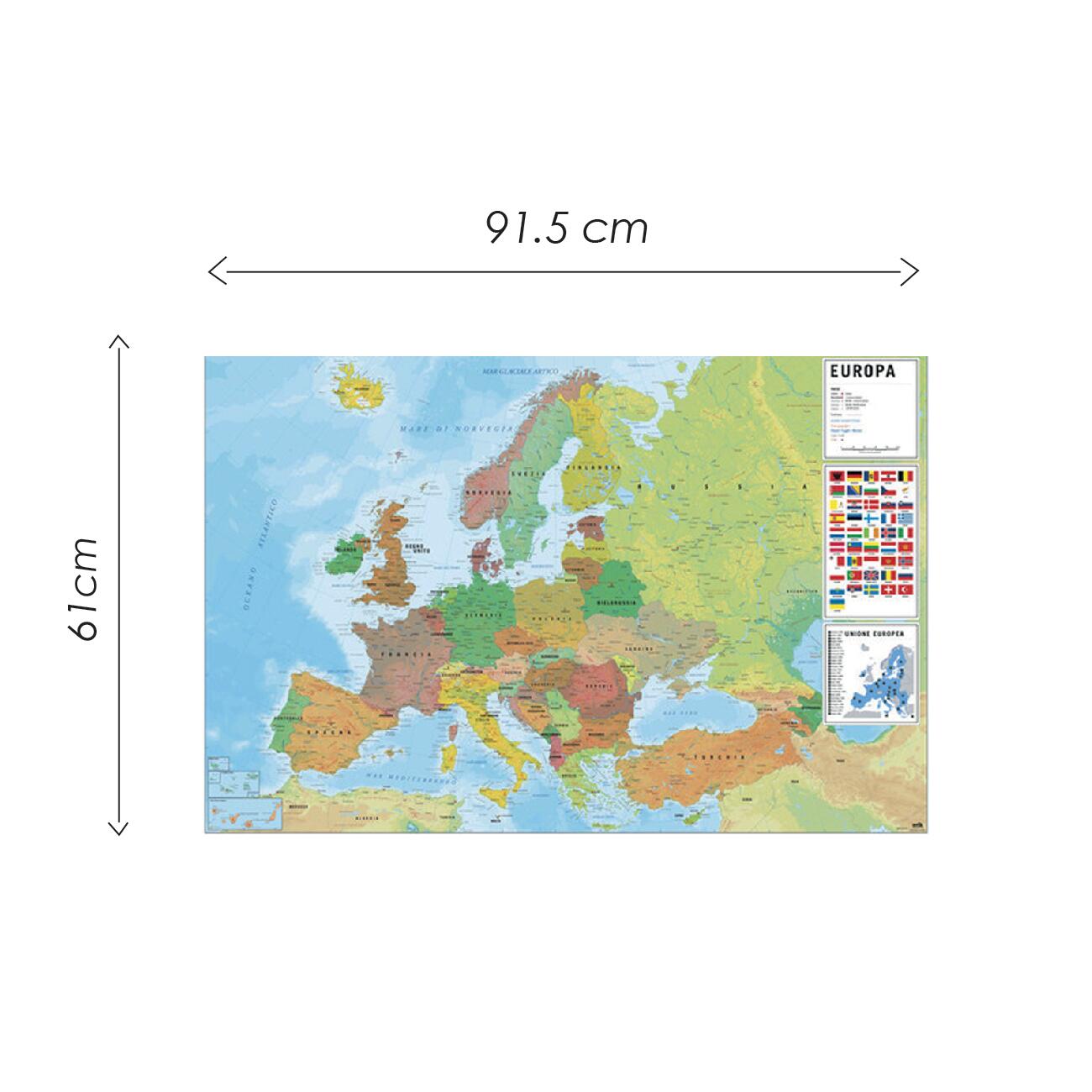 Poster Mappa Europa, multicolore 61 x 91.5 cm - 3