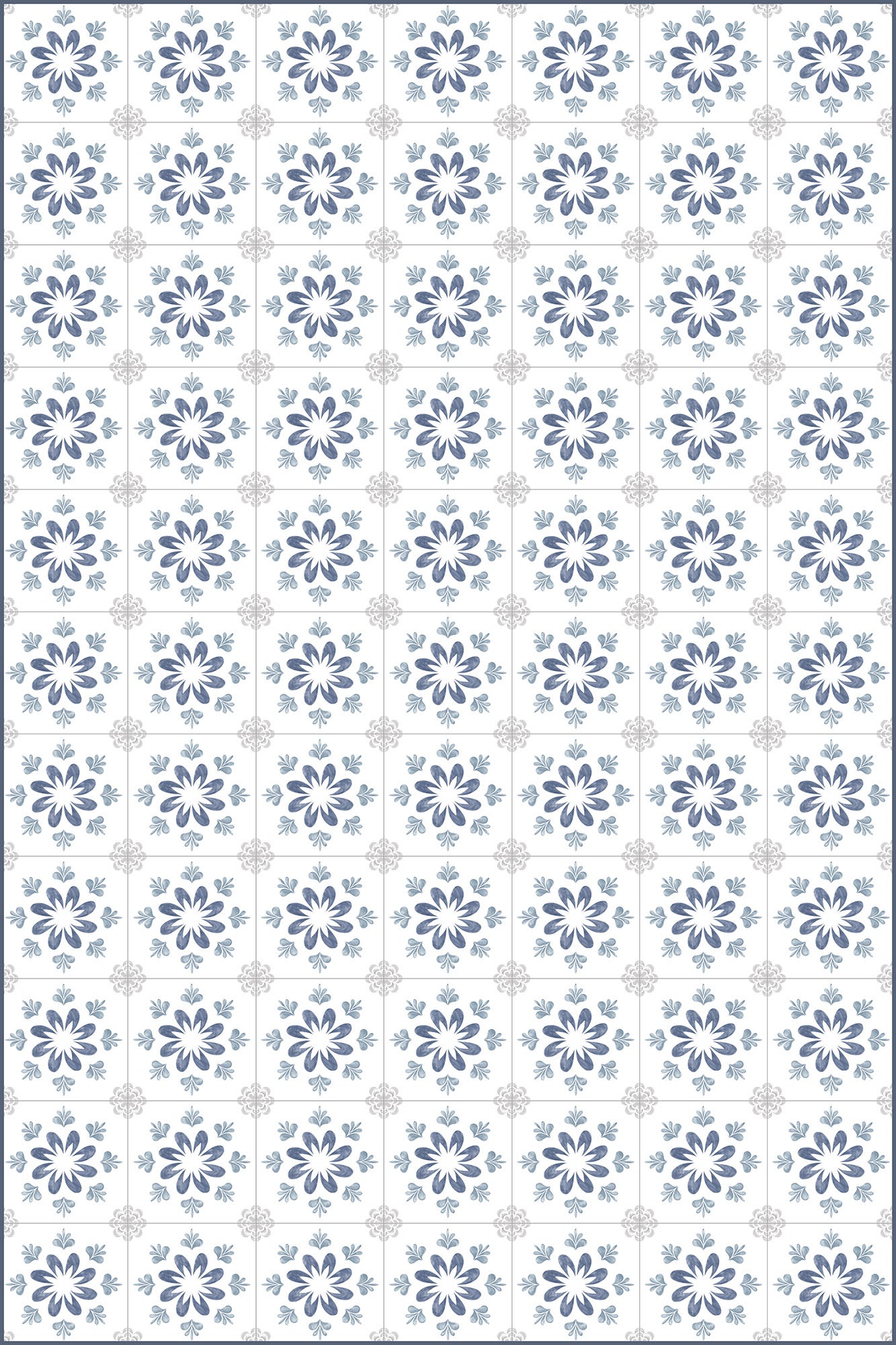 Alfombra exterior/interior pvc tejido plano base antideslizante callia flor multicolor 120x180cm