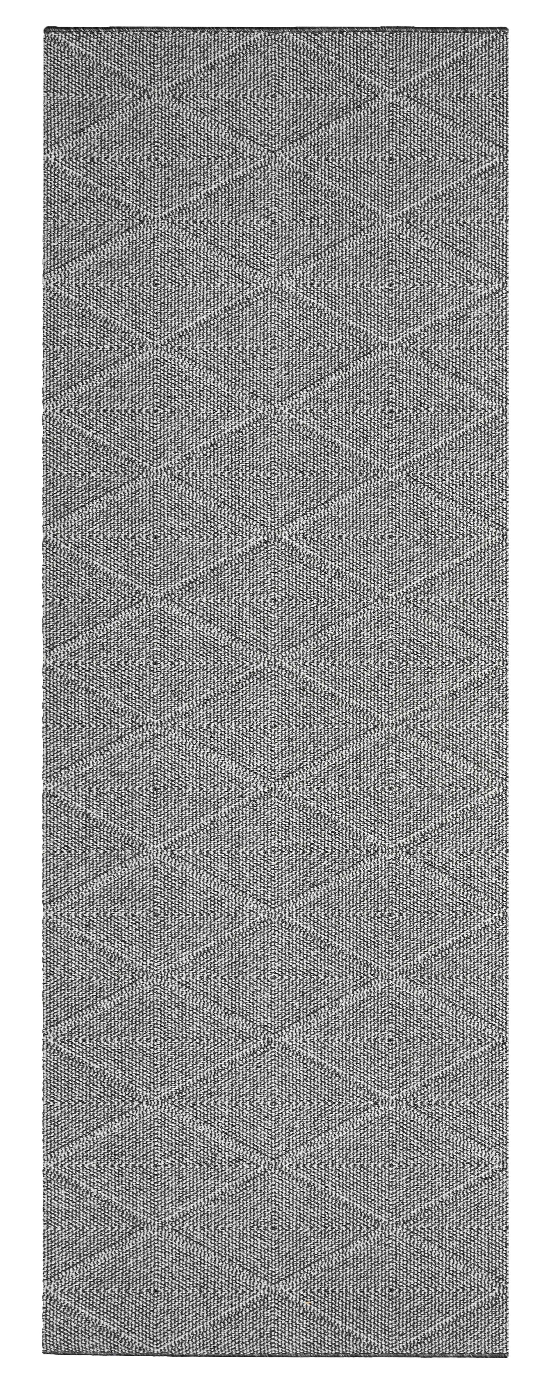 Alfombra pasillera polipropileno polar diamante gris 67x200cm