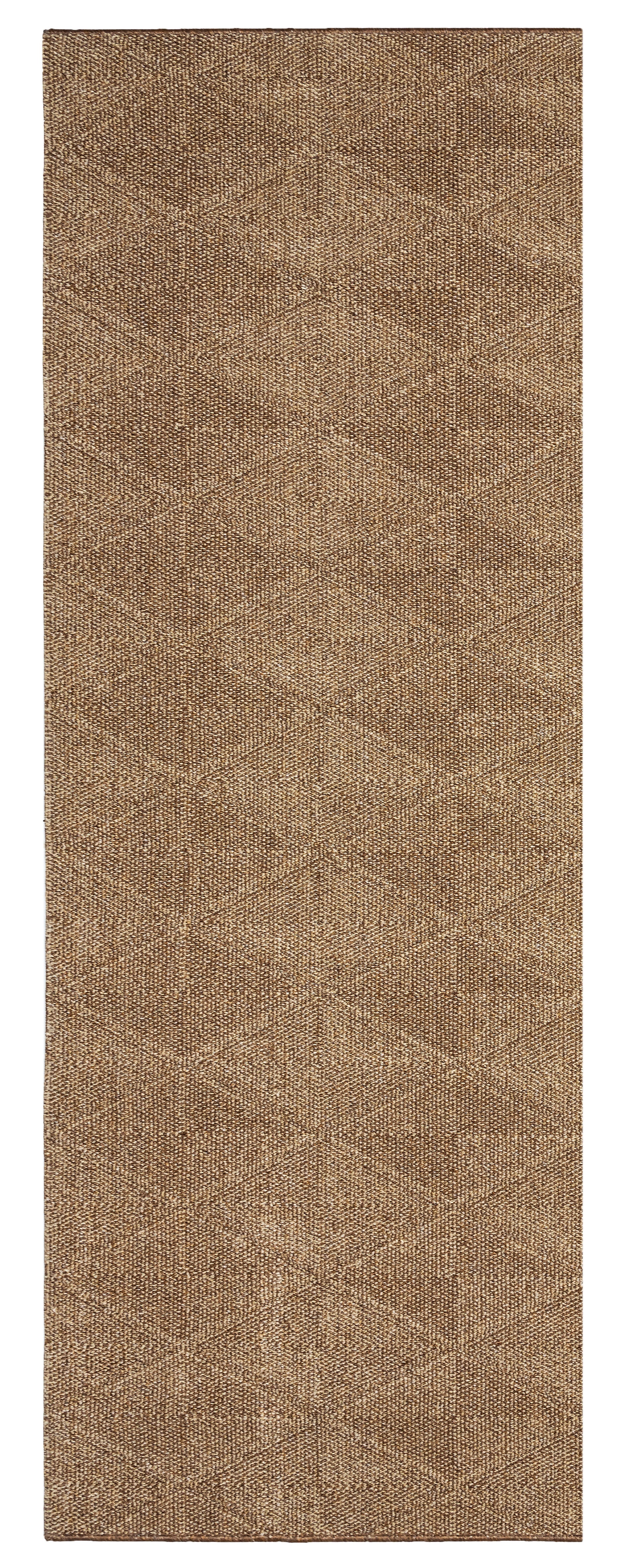 Alfombra pasillera polipropileno polar diamante marrón 67x200cm