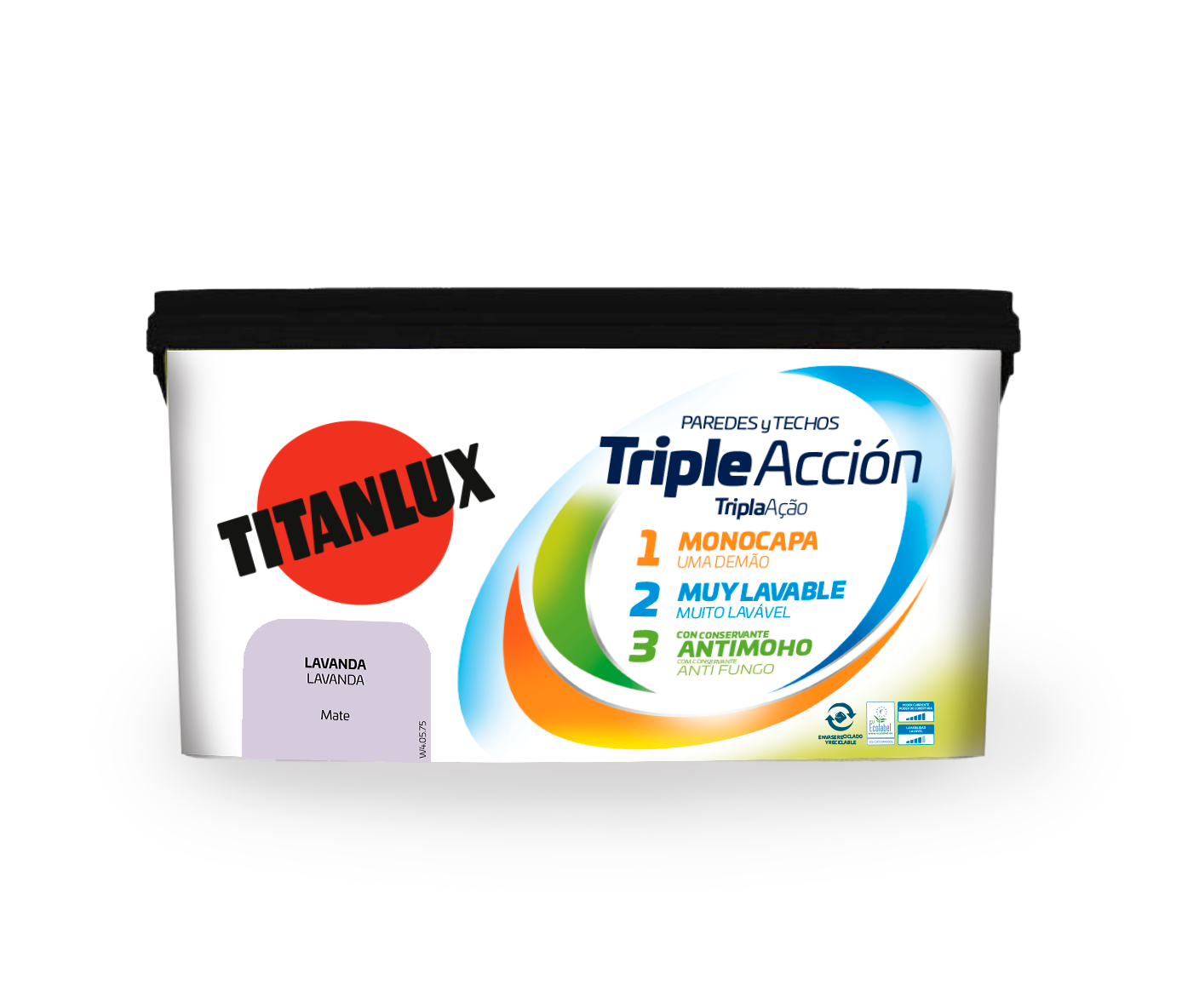 Pintura interior Triple Acción TITANLUX mate 4L lavanda - 3