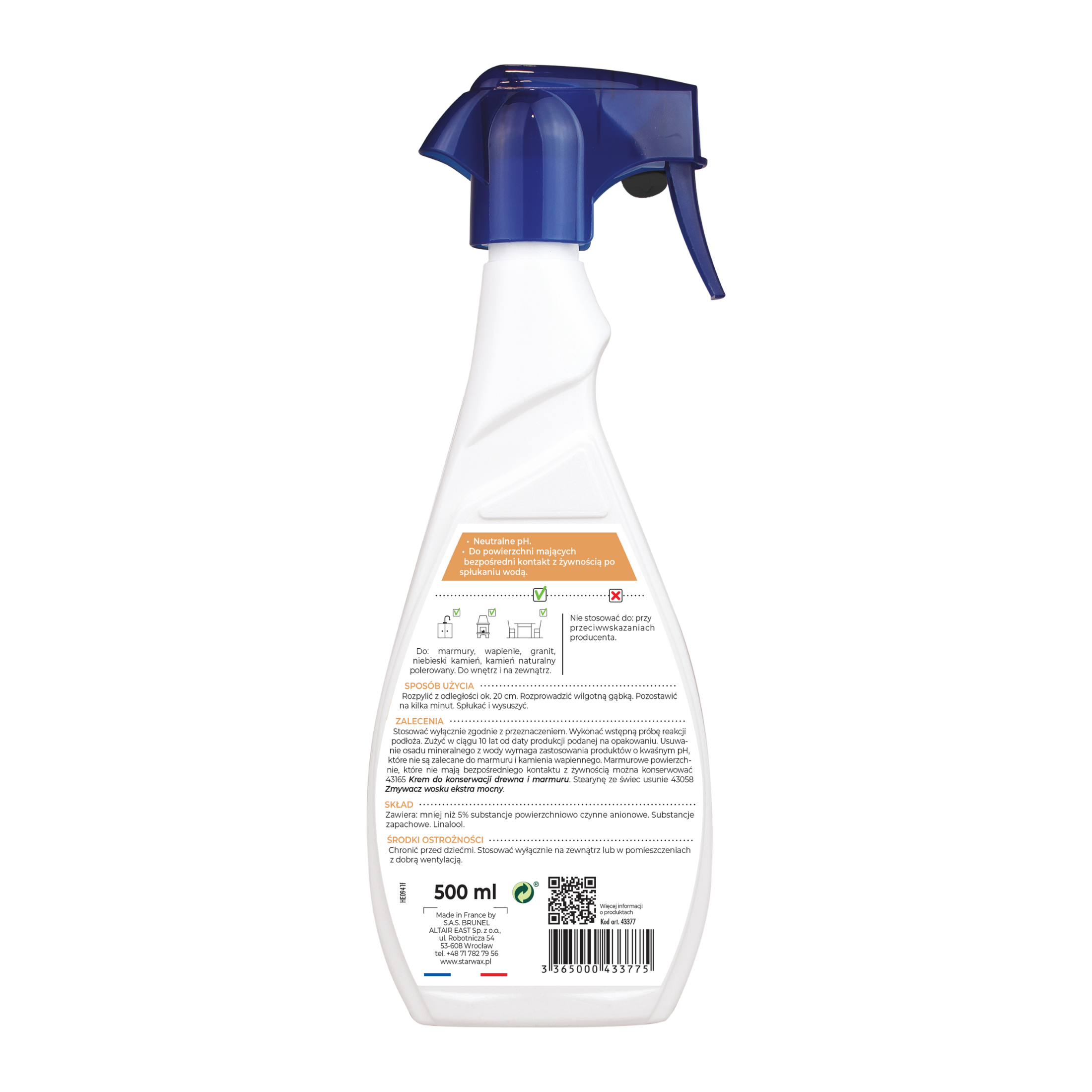 Środek konserwujący MARMUR KAMIEŃ GRANIT 0.5 l STARWAX - 2