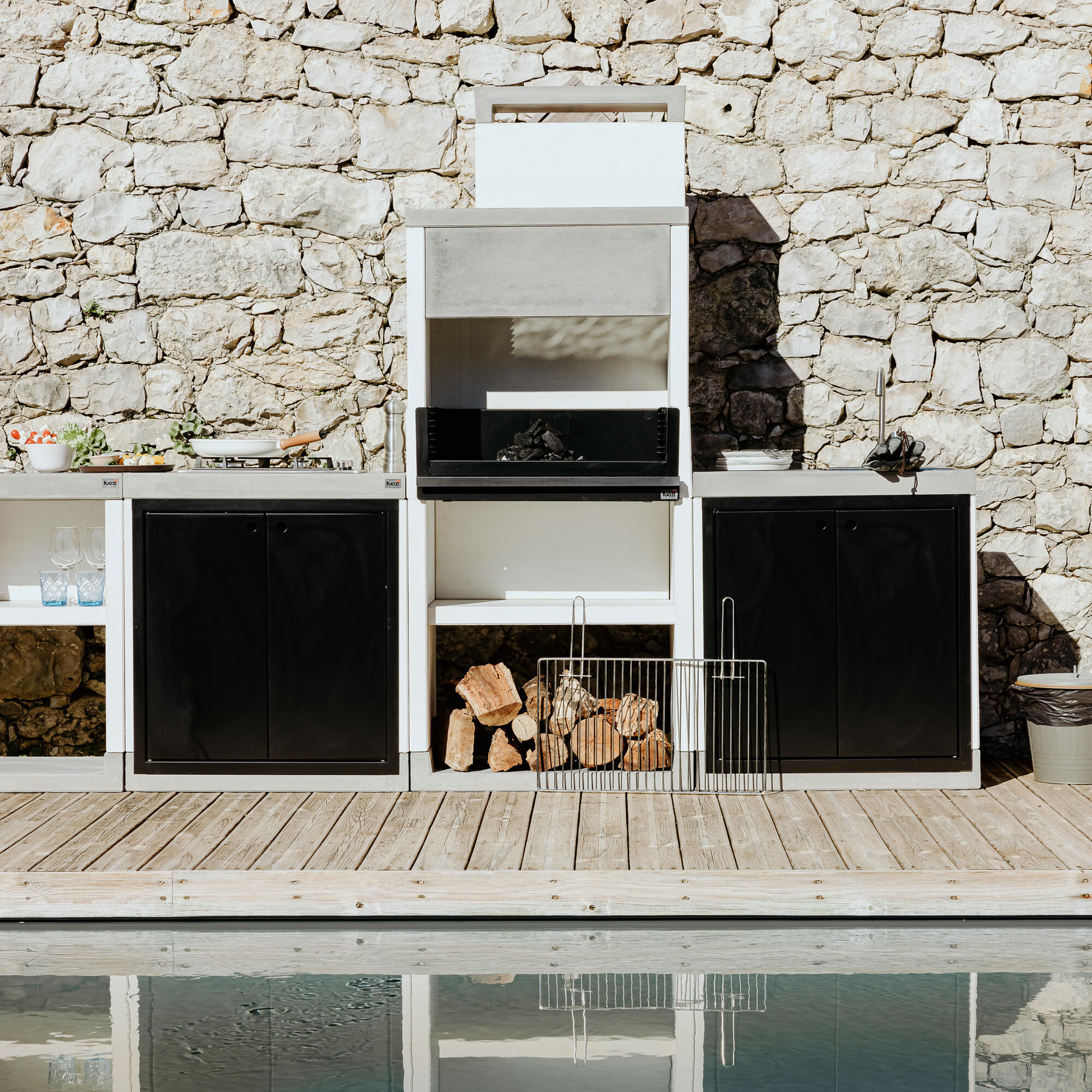 Porta dupla metal 110 cm - compatível com cozinhas exterior Touzi Plan e Venit - 3
