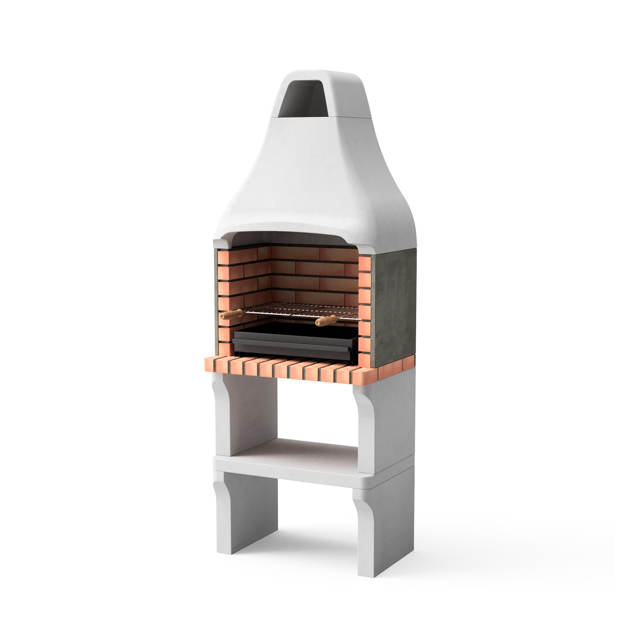 Barbacoa de obra movelar hormigón madera y carbón new iberia plus recomendado para menos de 6 personas