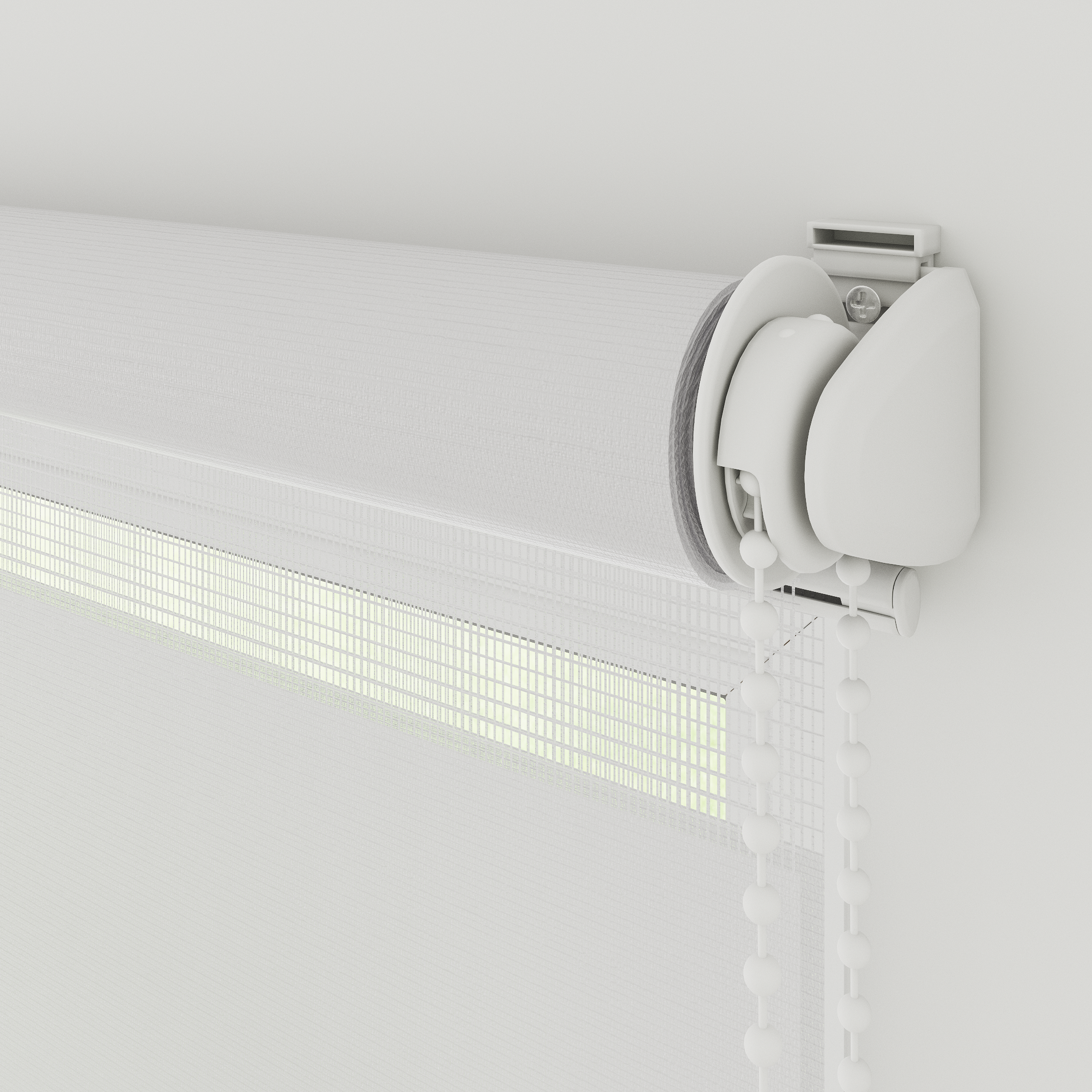 Store enrouleur jour/nuit Bamba blanc, l.60 x H.190 cm - 6