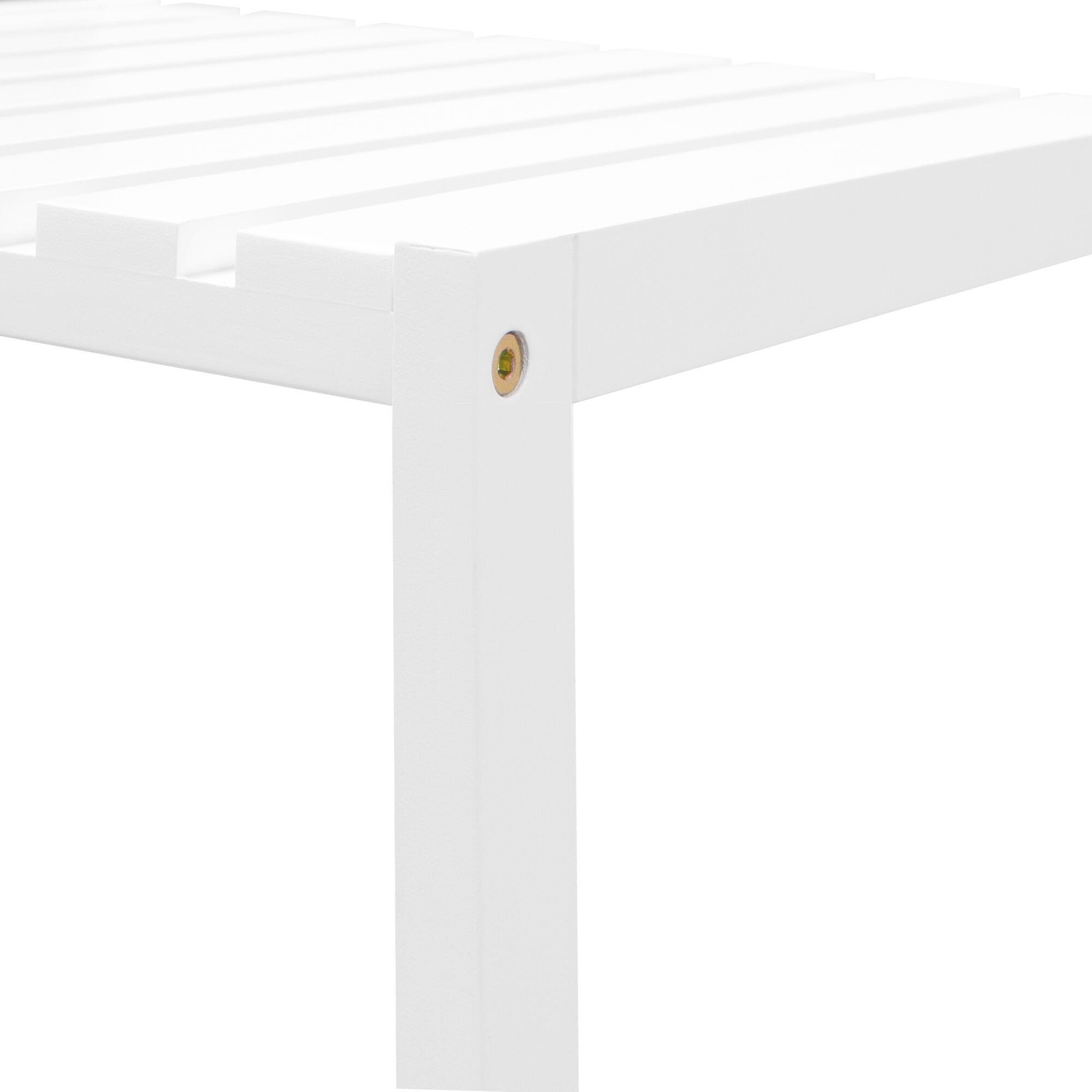 Estante para el baño de madera blanco Blanca 36x33x112cm - 5