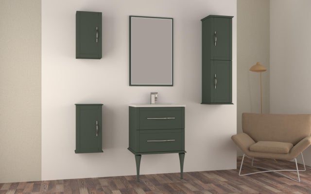 Base laterale Tiffany BADEN HAUS 1 anta P 32 x L 34 x H 59 cm verde opaco