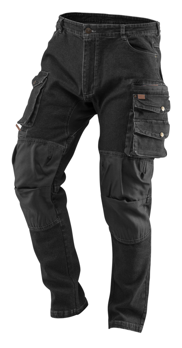 Spodnie robocze męskie czarne Denim r. L/52 NEO TOOLS