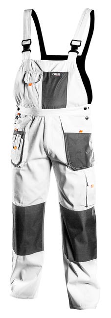 Spodnie ogrodniczki robocze meskie biale hd r l 52 neo 82776322