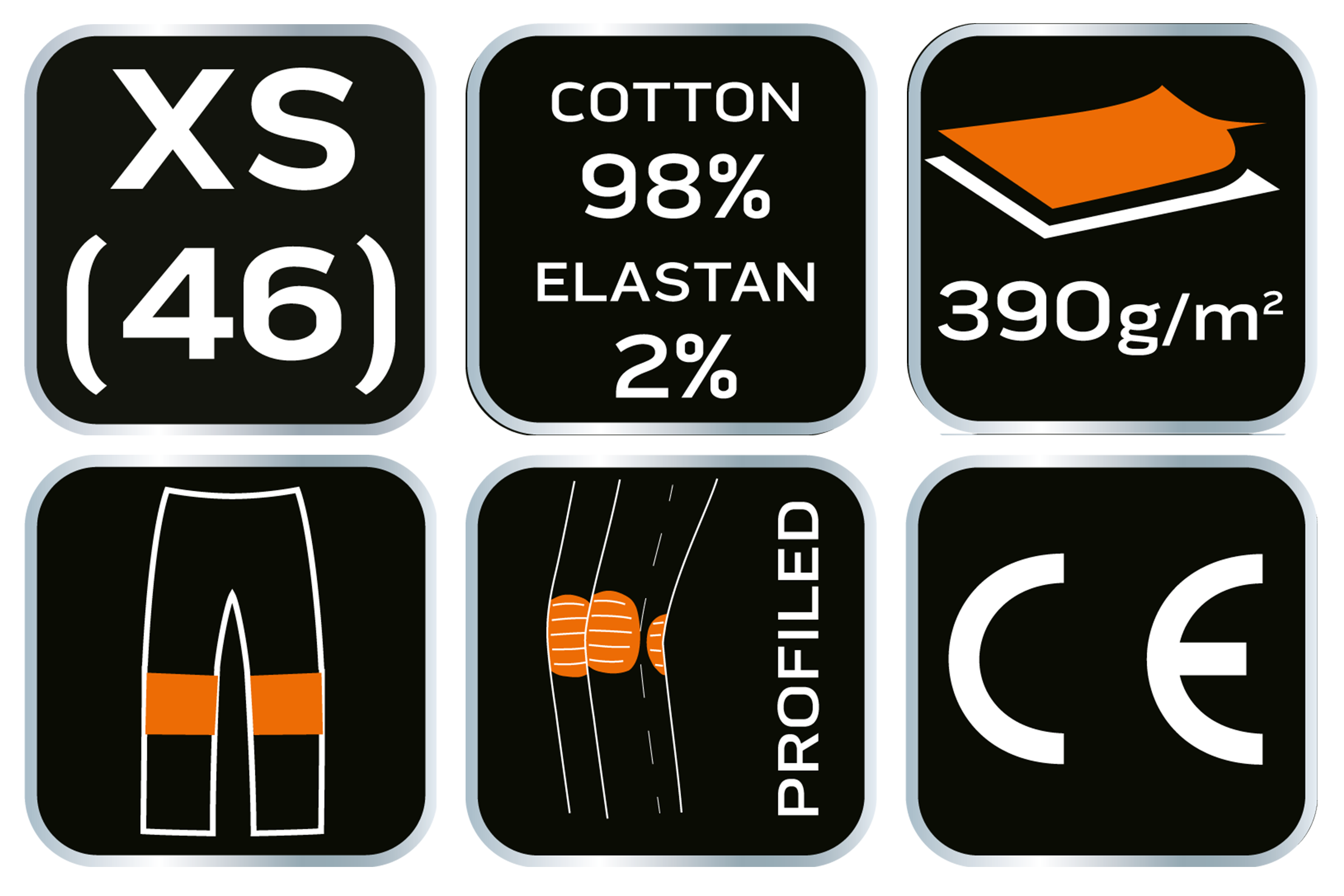 Spodnie robocze męskie czarne Denim r. XS/46 NEO TOOLS - 6