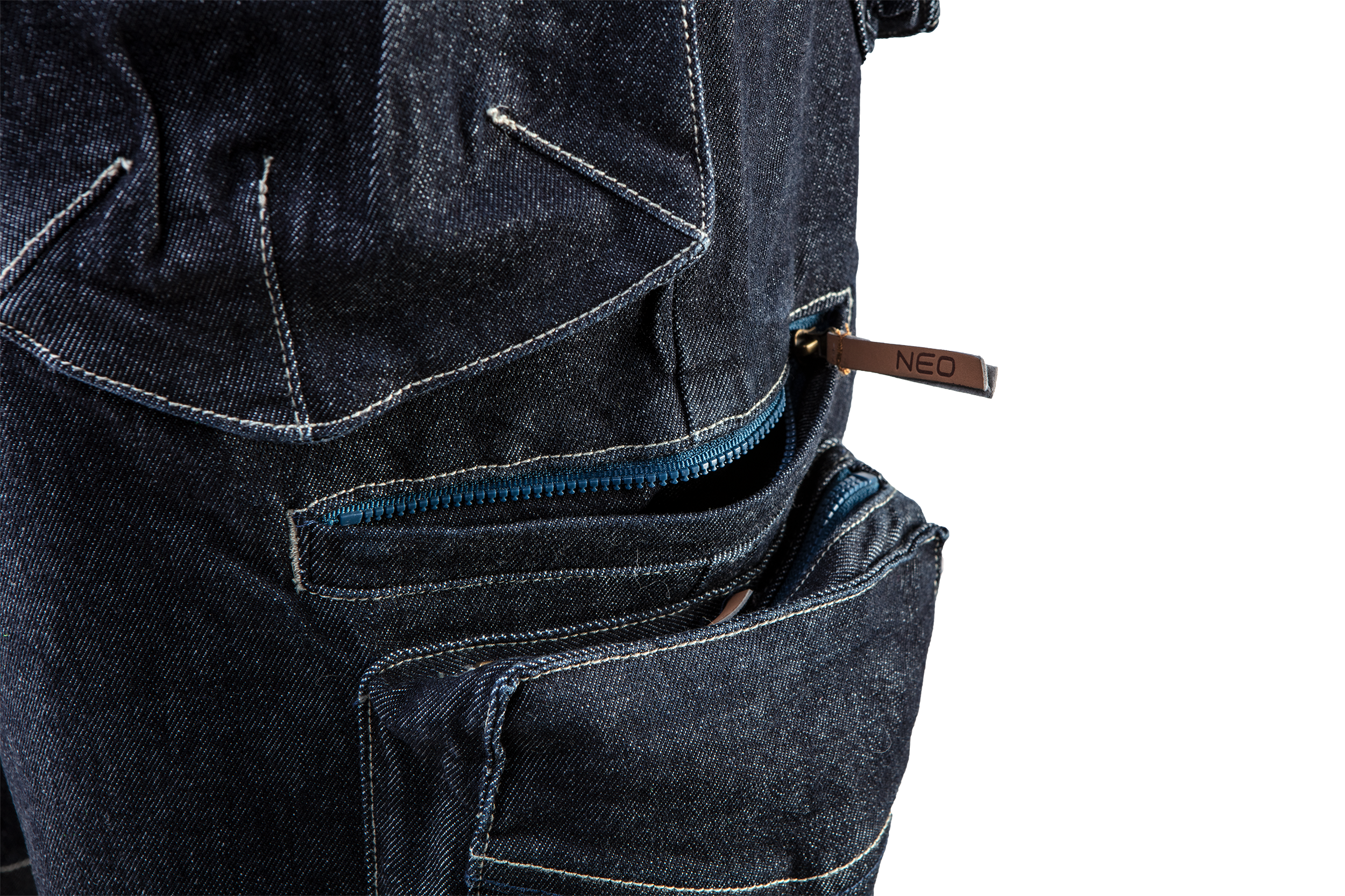 Krótkie spodenki robocze męskie niebieskie Denim r. XL/54 NEO TOOLS - 5