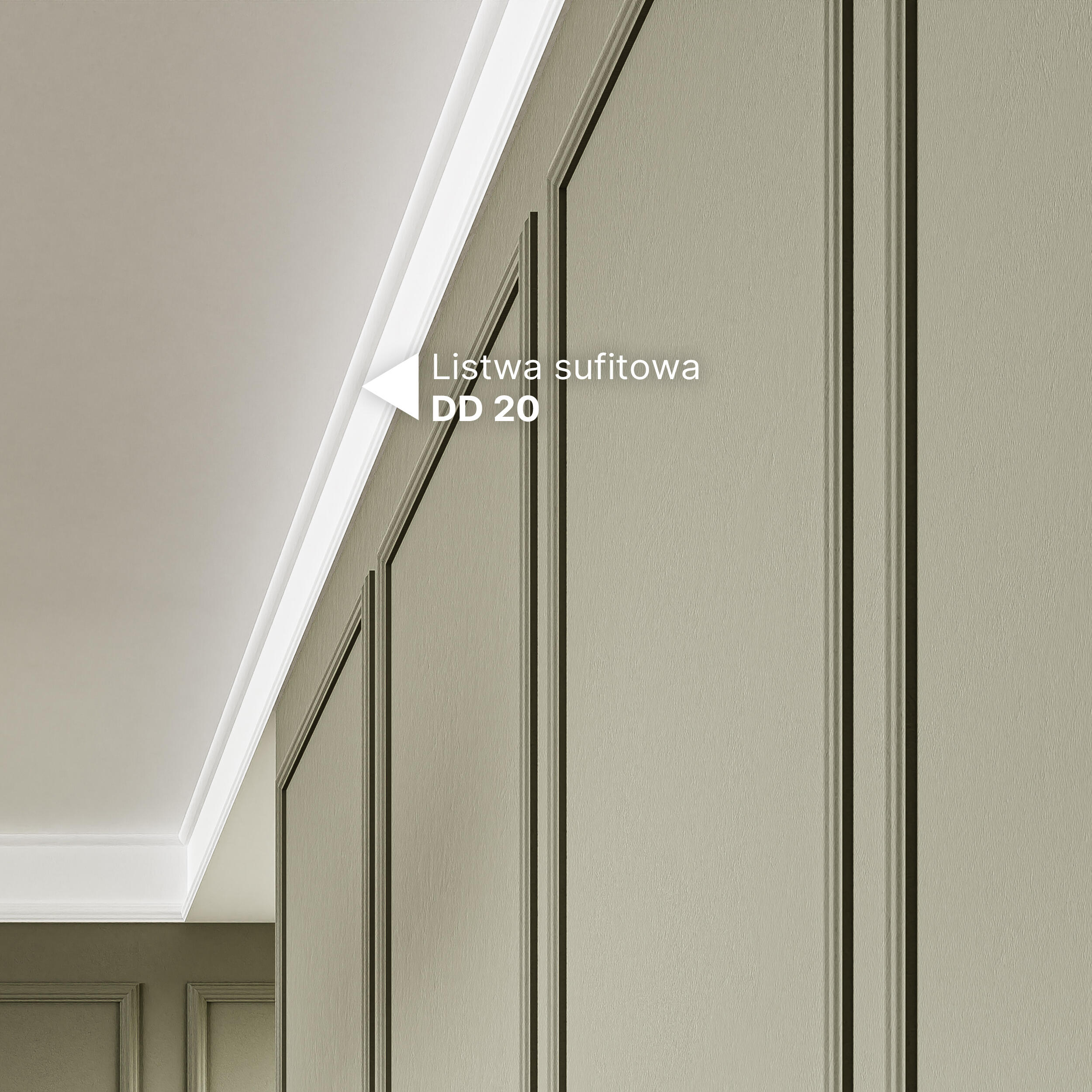 Listwa przysufitowa DD20 z polistyrenu 2 x 200 cm DMS - 4