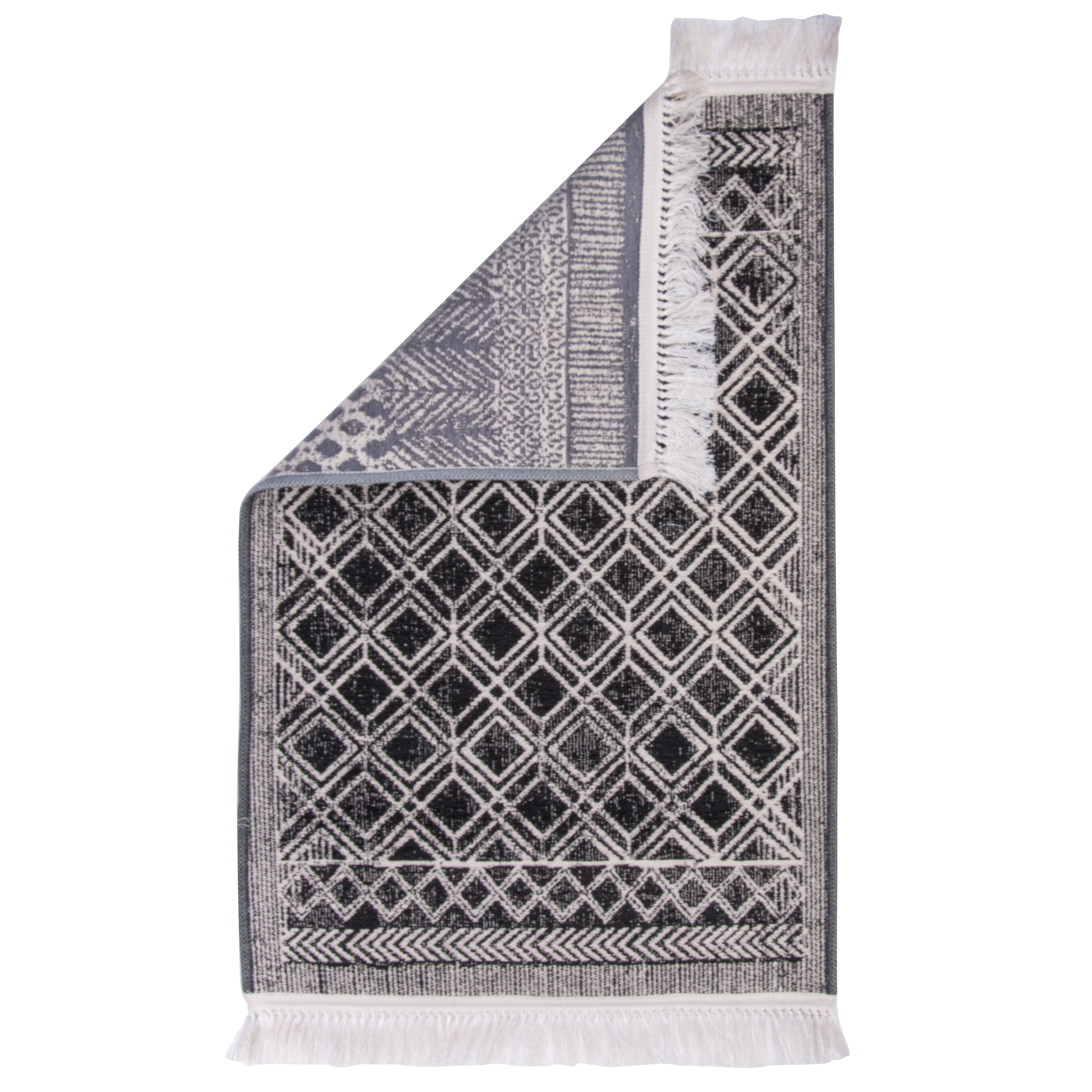 Chodnik dywanowy dwustronny Salsa czarno-szary 80 x 150 cm - 2