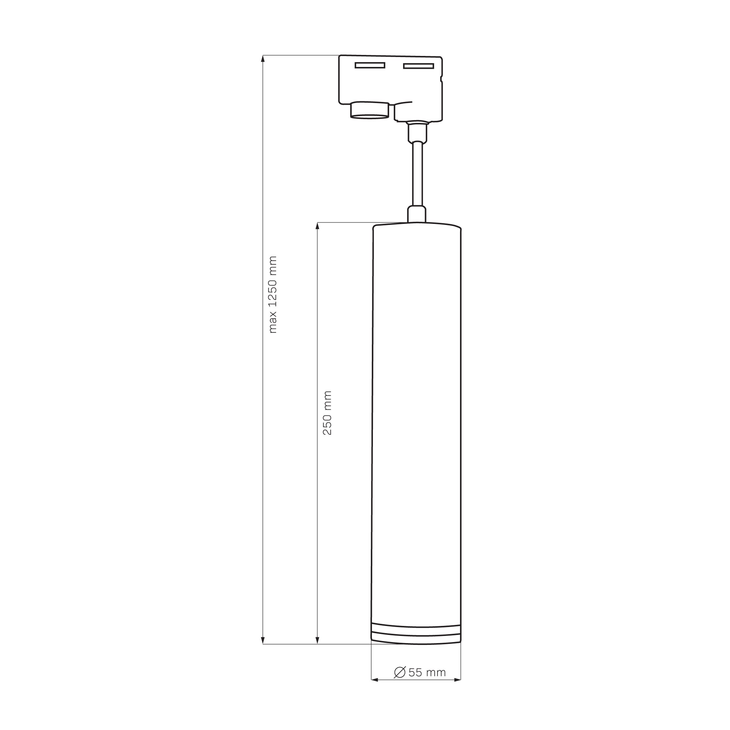 Lampa szynowa Paris czarna GU10 1F Goldlux - 3