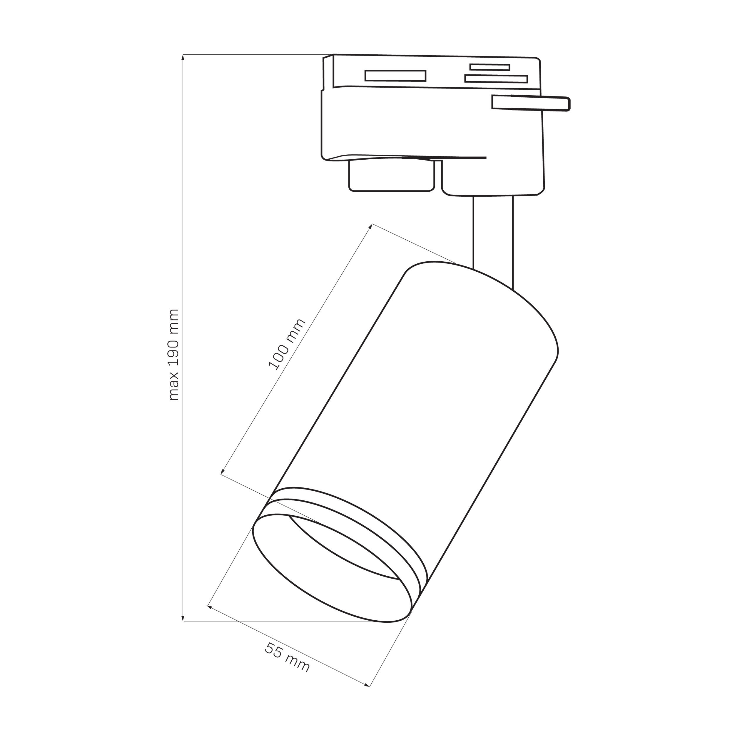 Reflektor szynowy Paris czarny GU10 1F Goldlux - 7