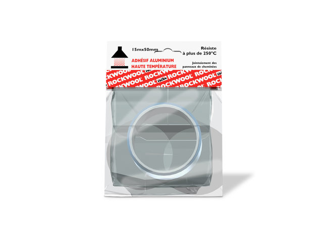 Rouleau adhésif haute température alu ROCKWOOL, 50 mm x 15 m