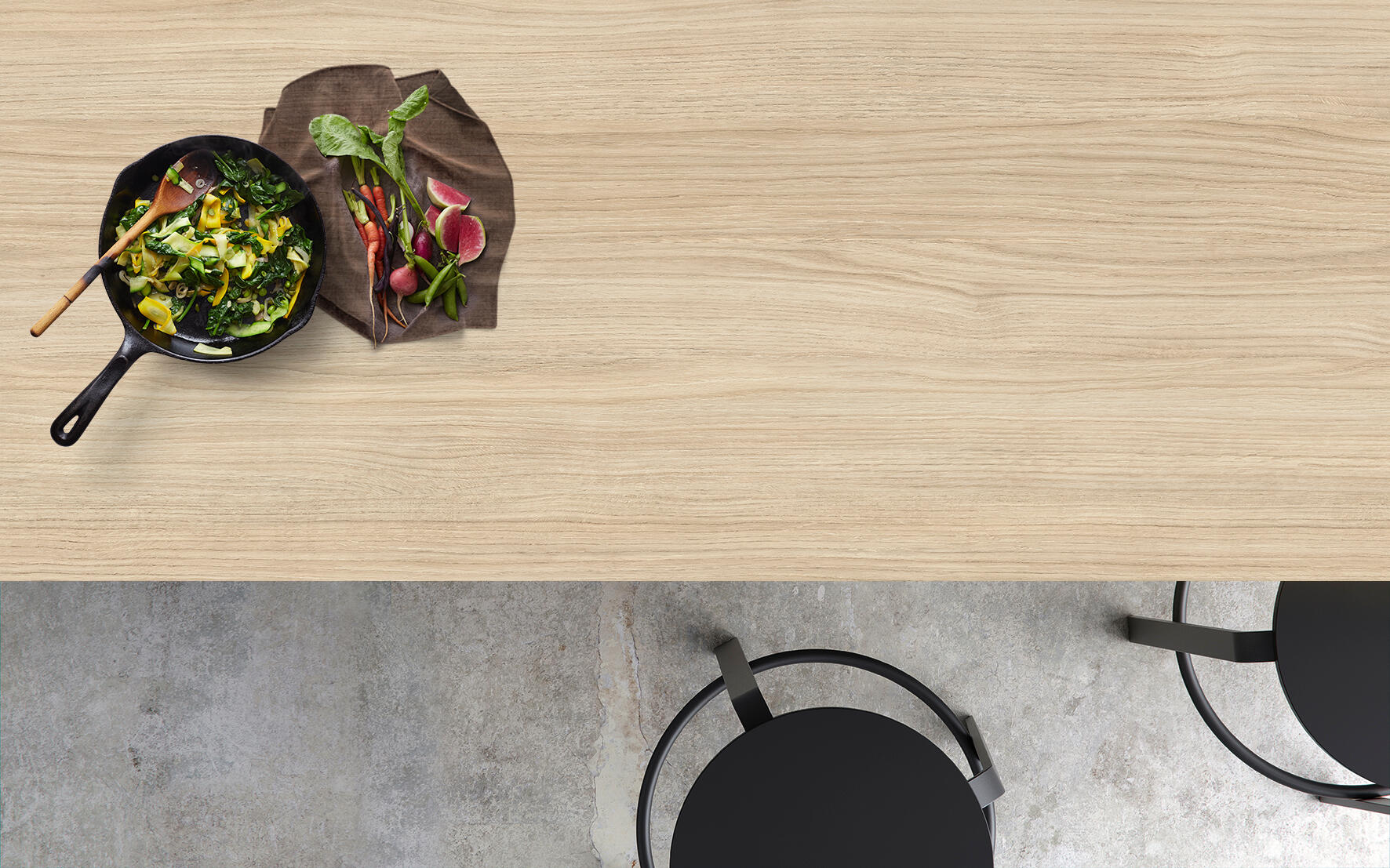 Encimera de cocina laminada compacta roble lecer 360x63 cm espesor 13mm