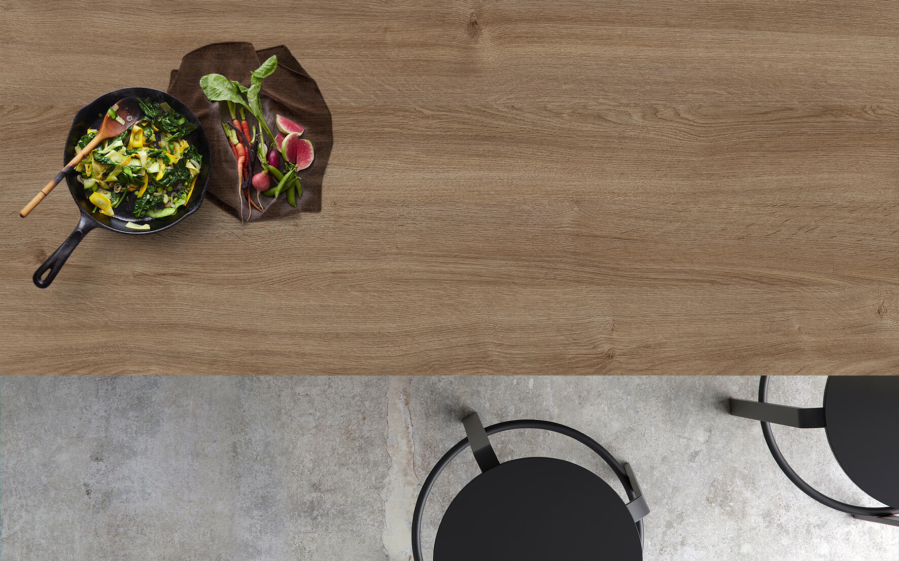 Encimera de cocina laminada compacta roble romance 360x63 cm espesor 13mm