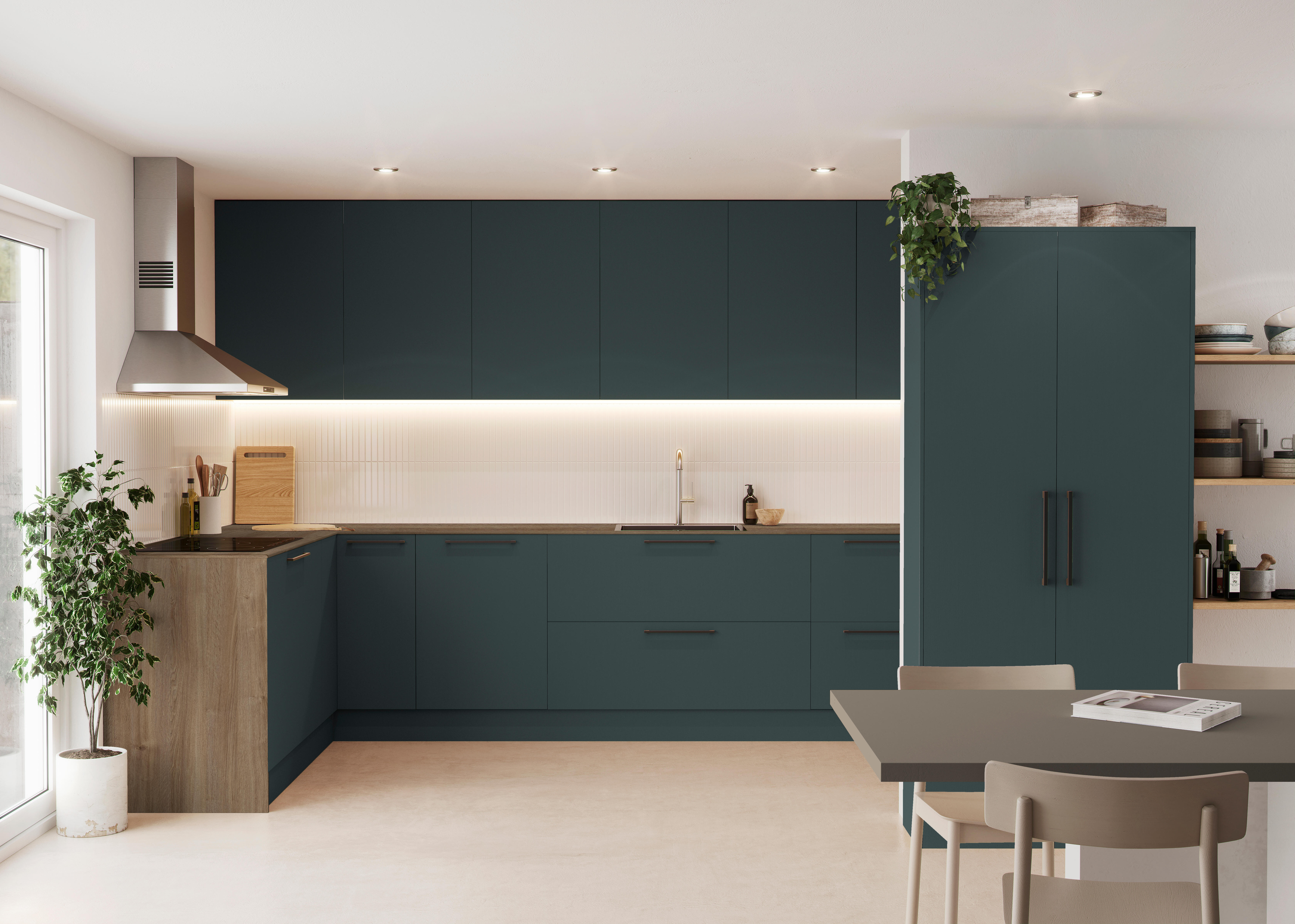 Encimera de cocina laminada compacta Milos roble romance mate 360x63 cm espesor 13mm - 4