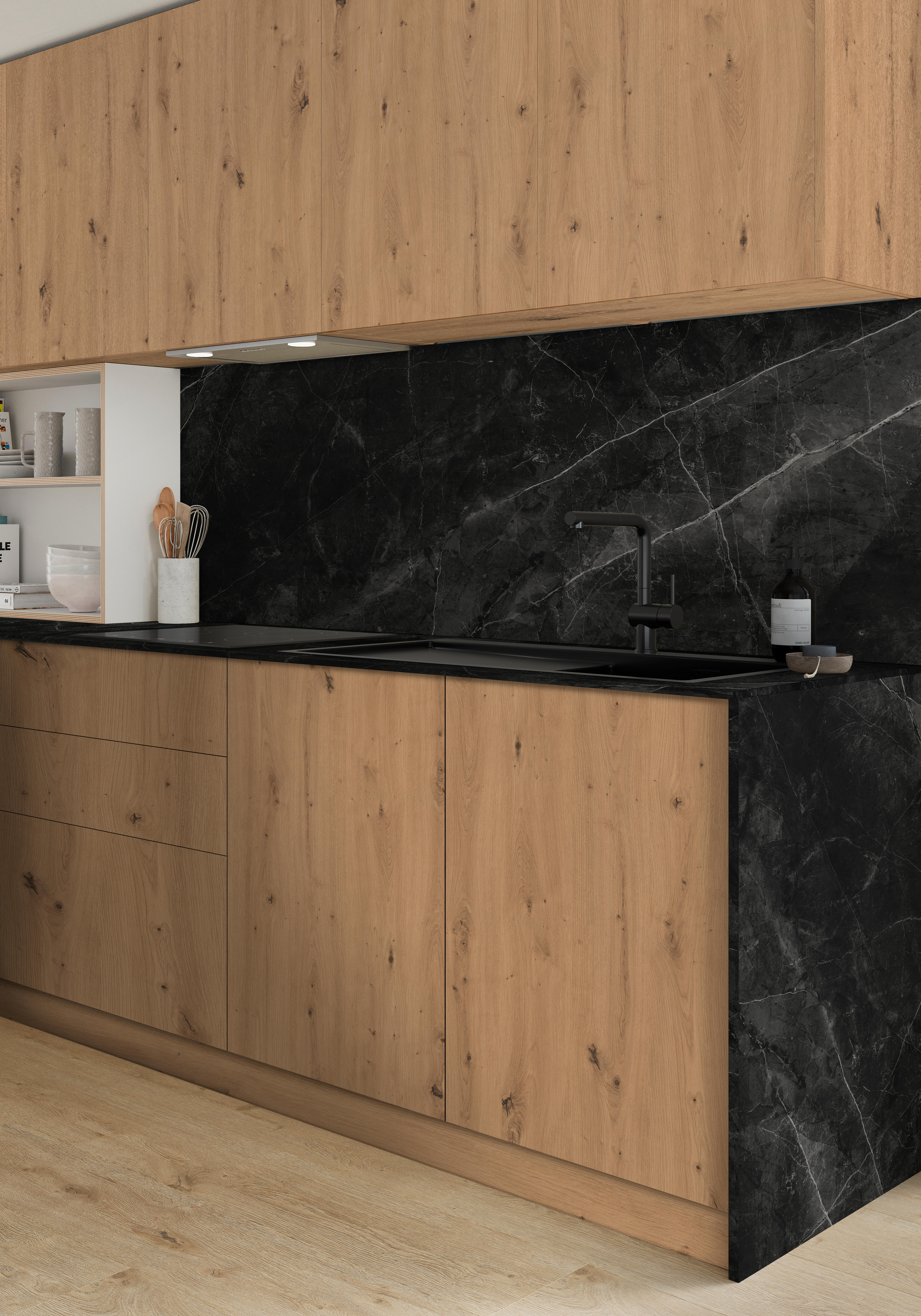 Tampo de bancada Marmol Hades 360x63cm 13mm - 9