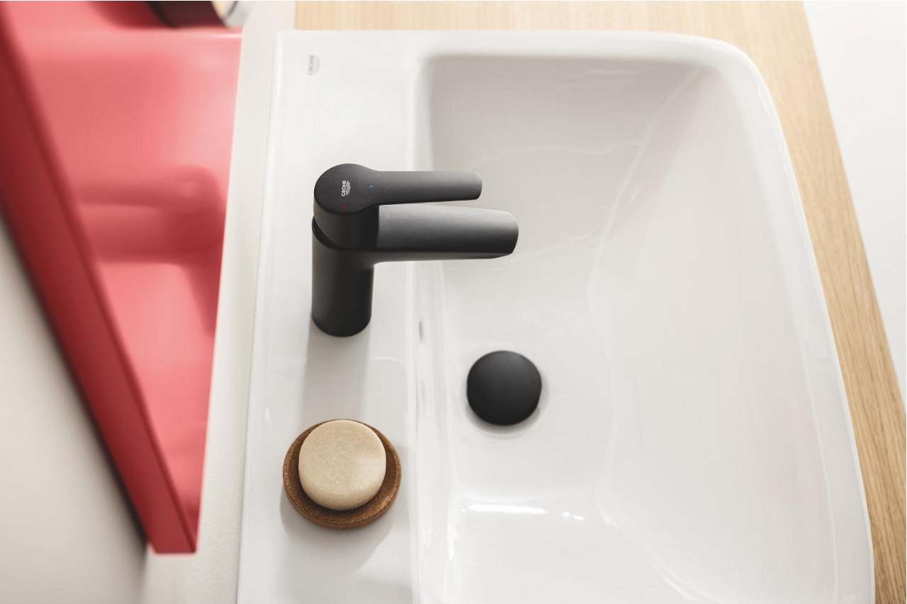 Mitigeur de lavabo noir mat, GROHE, Start V3 matt black M - QuickFix - 7