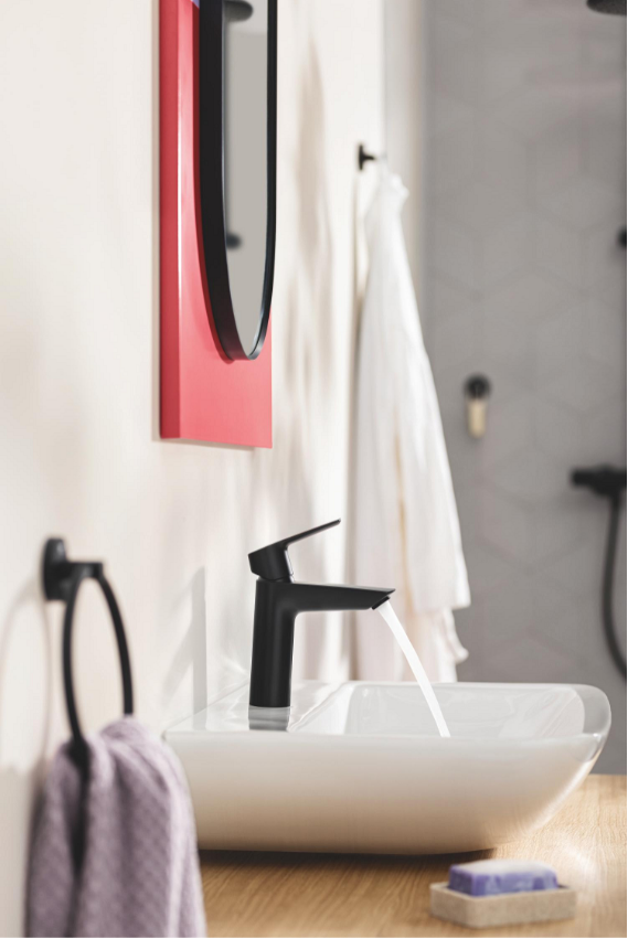 Mitigeur de lavabo noir mat, GROHE, Start V3 matt black M - QuickFix - 6