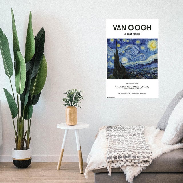 Póster Arte rectangular de 61 x 91.5 cm. Papel Van Gogh multicolor