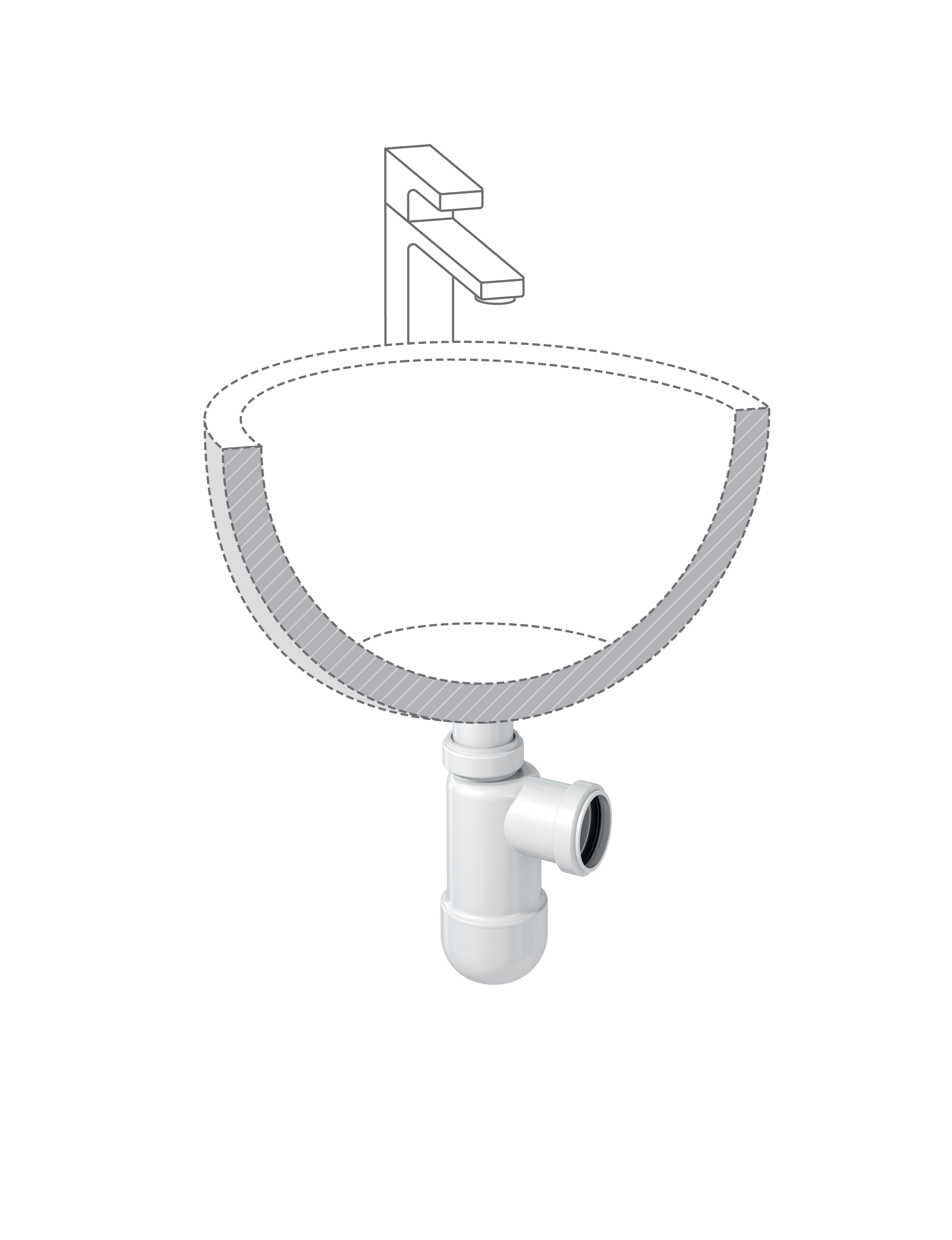 Sifón lavabo sobreponer Equation 32 ømm - 3