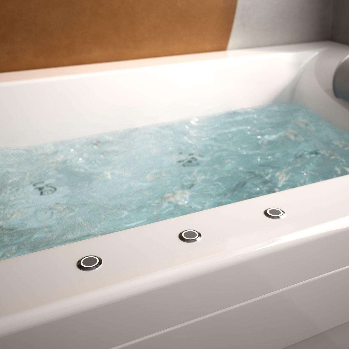 Baignoire balnéo d'angle L.140x l.140 cm, KINEDO Relax plus - 6