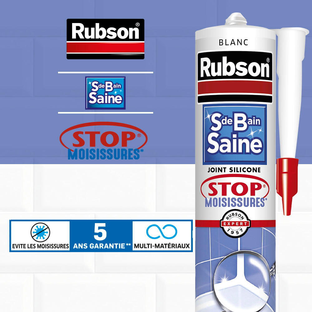 Silicone Stop moisissures RUBSON blanc, 280 ml - 2