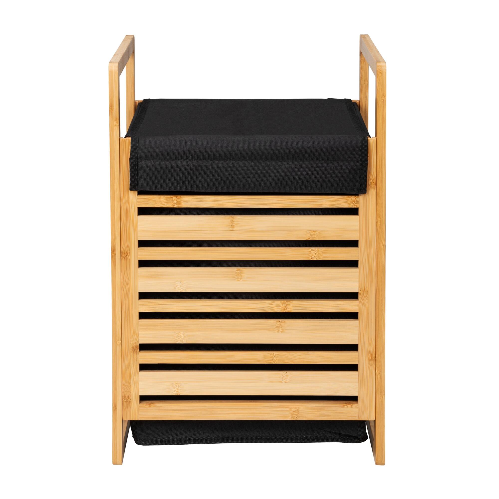 Cesto de ropa ecori negro 47 l