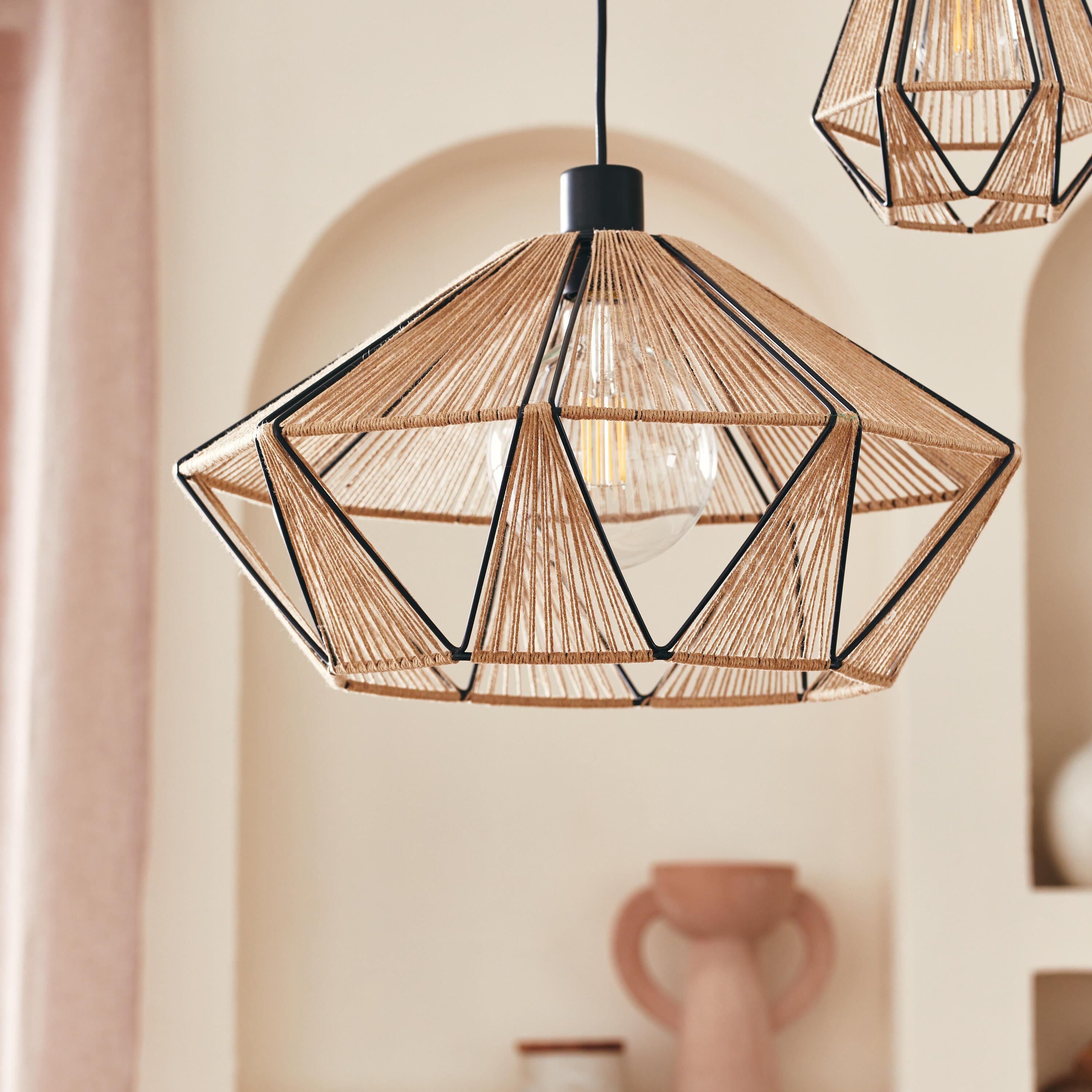 Lampa wisząca Pyros czarna E27 szer. 45 cm Inspire - 4